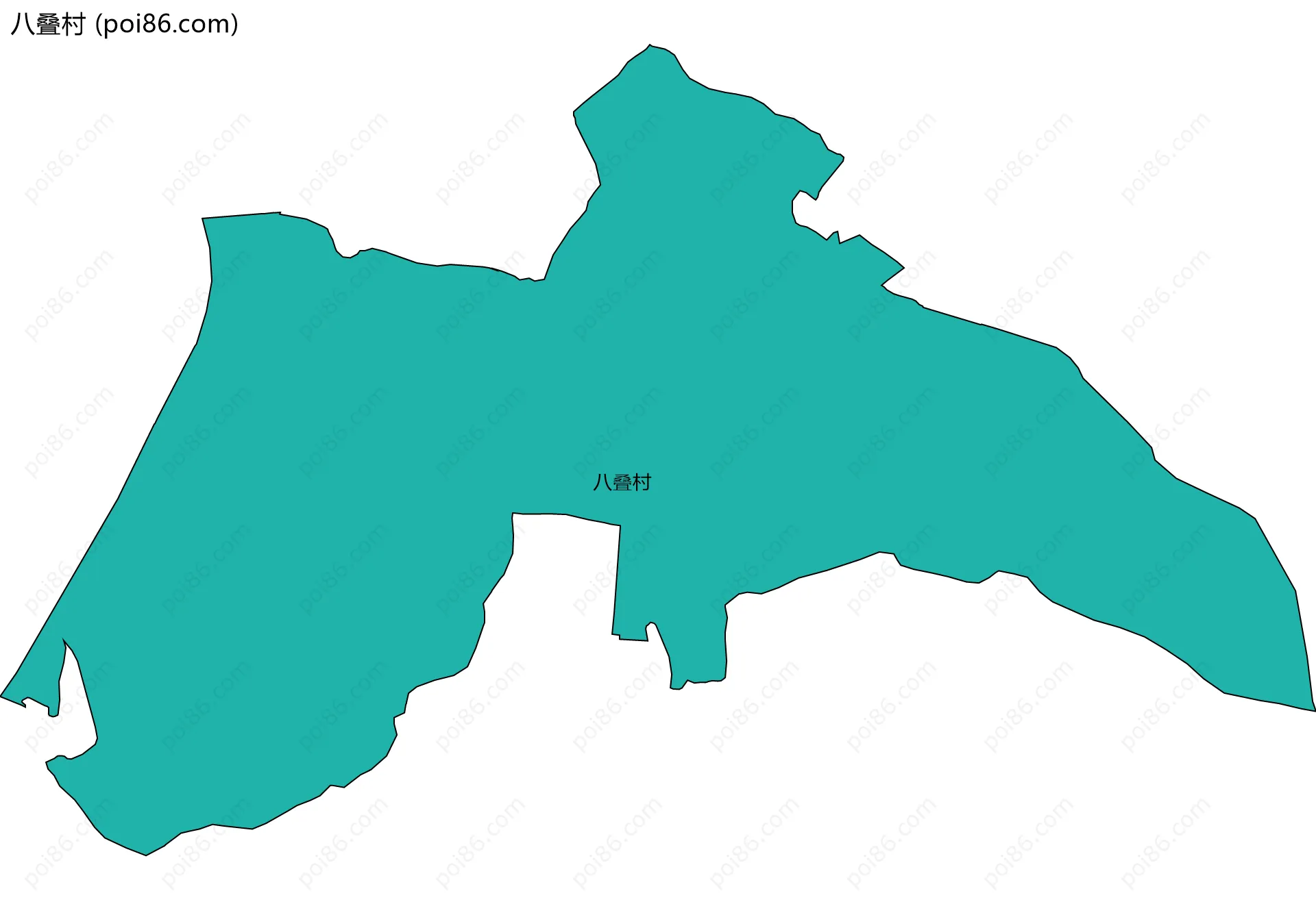 八叠村边界地图