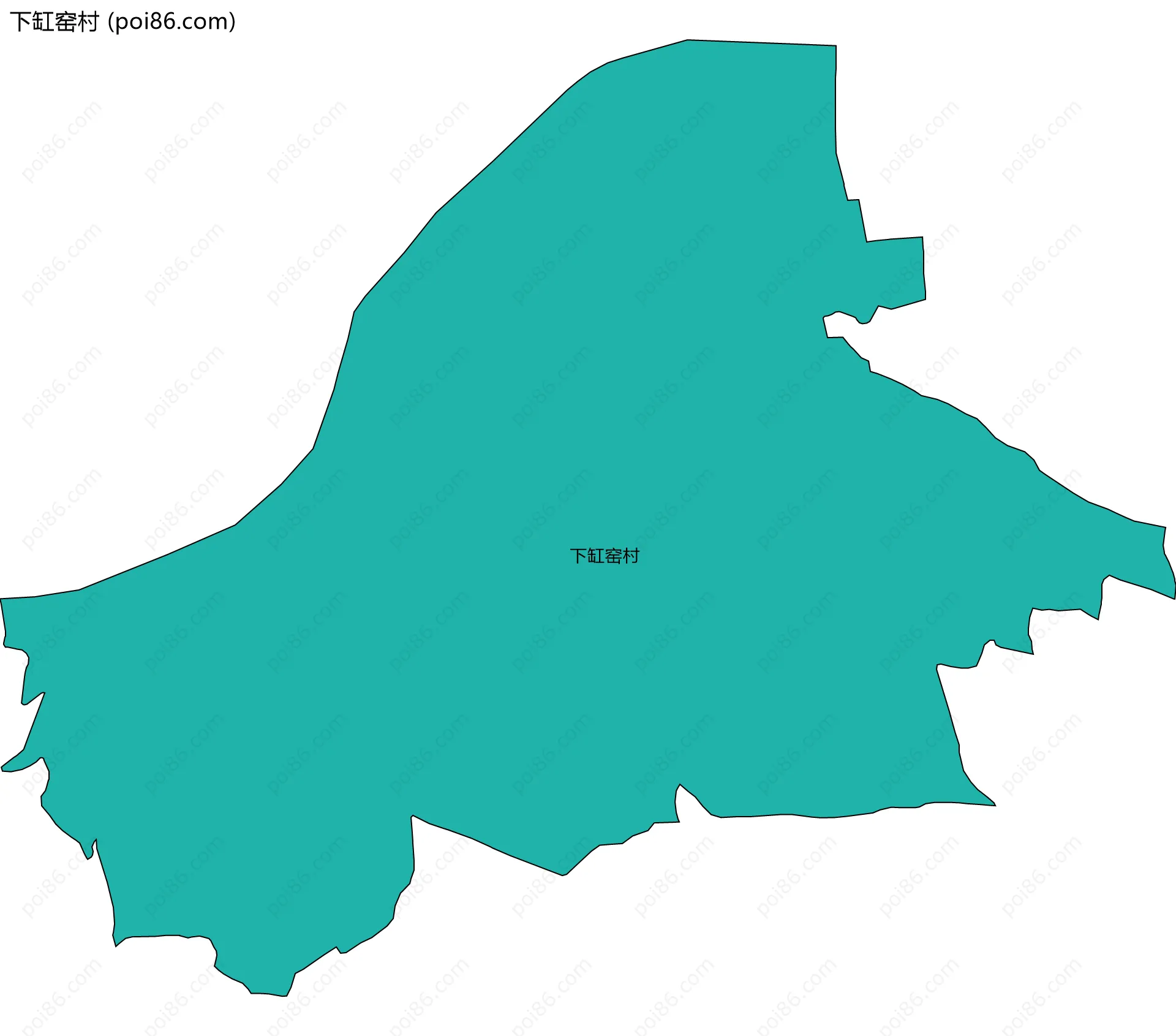 下缸窑村边界地图