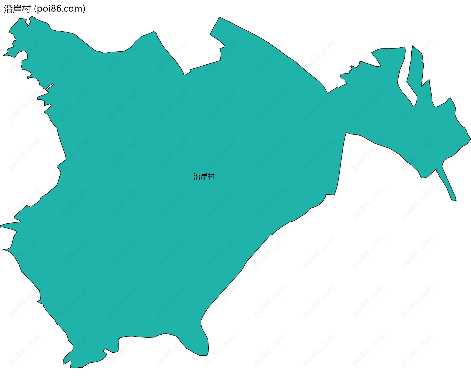沿岸村边界地图