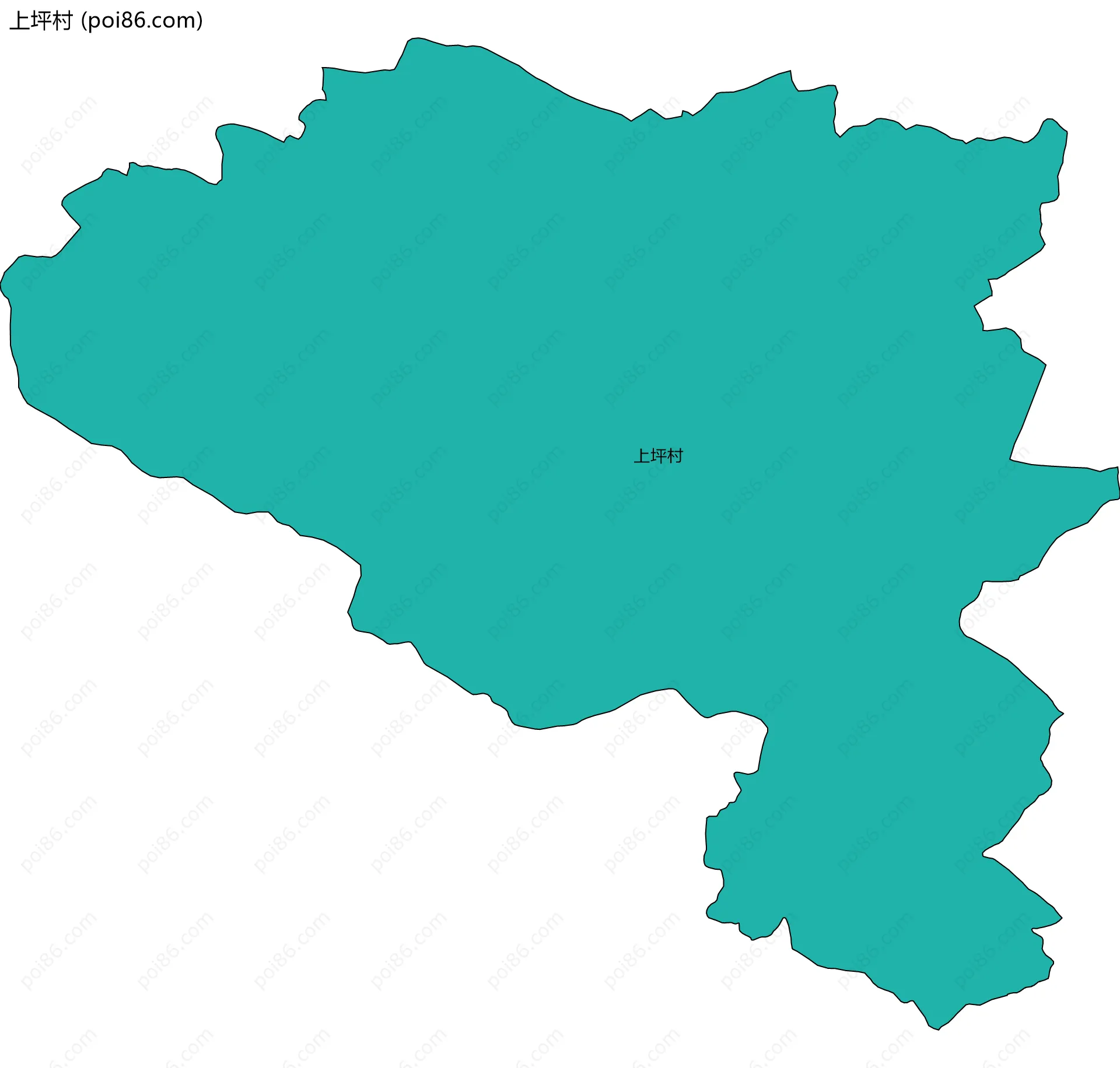 上坪村边界地图