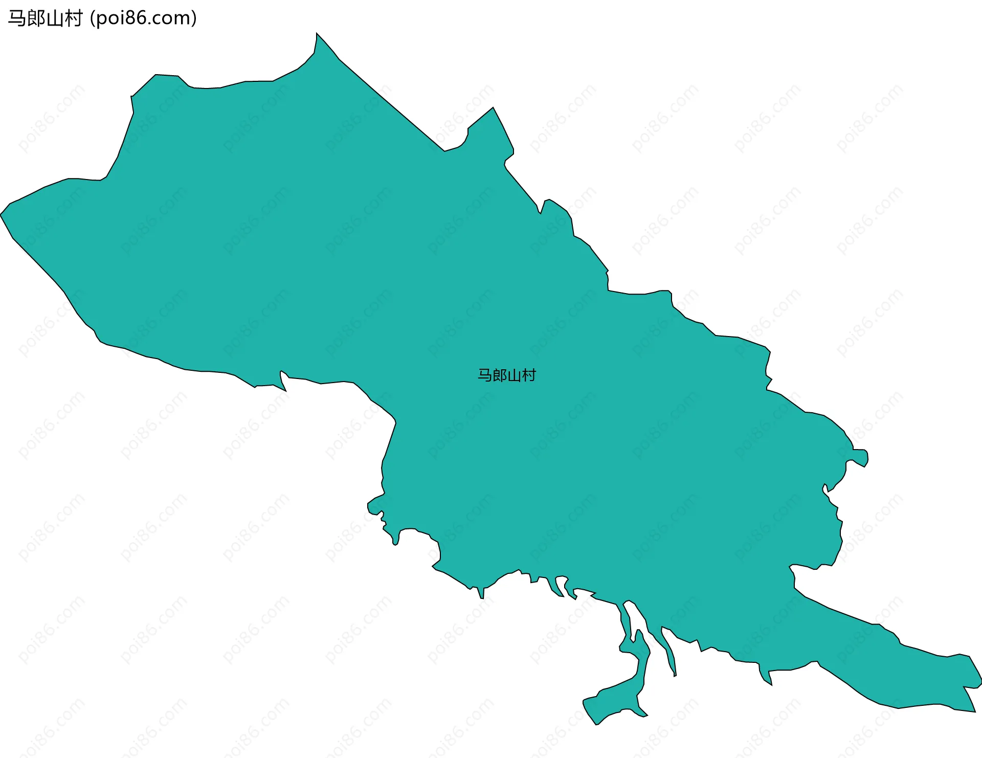 马郎山村边界地图