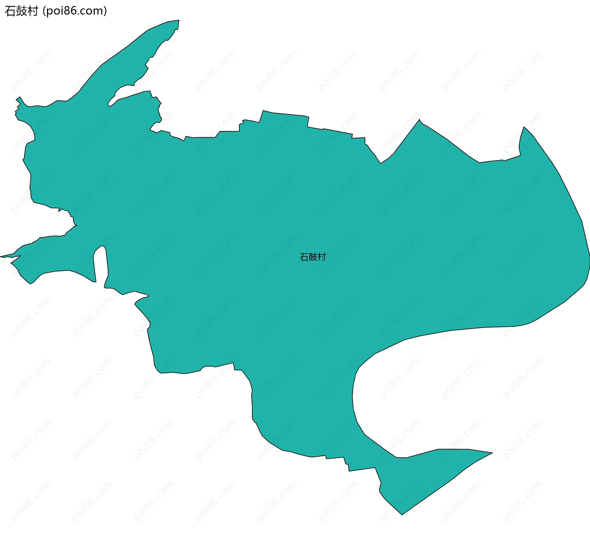 石鼓村边界地图