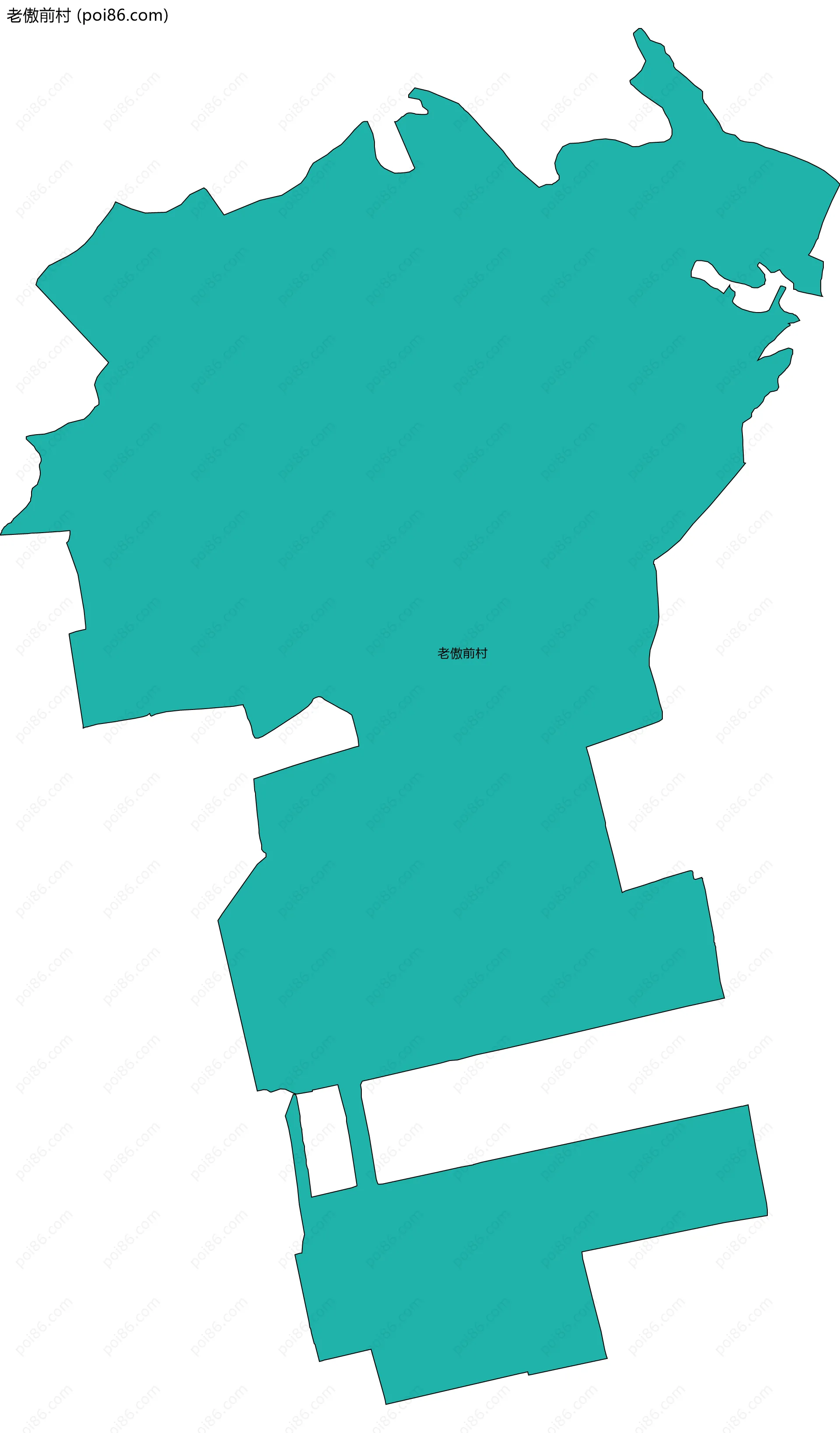 老傲前村边界地图