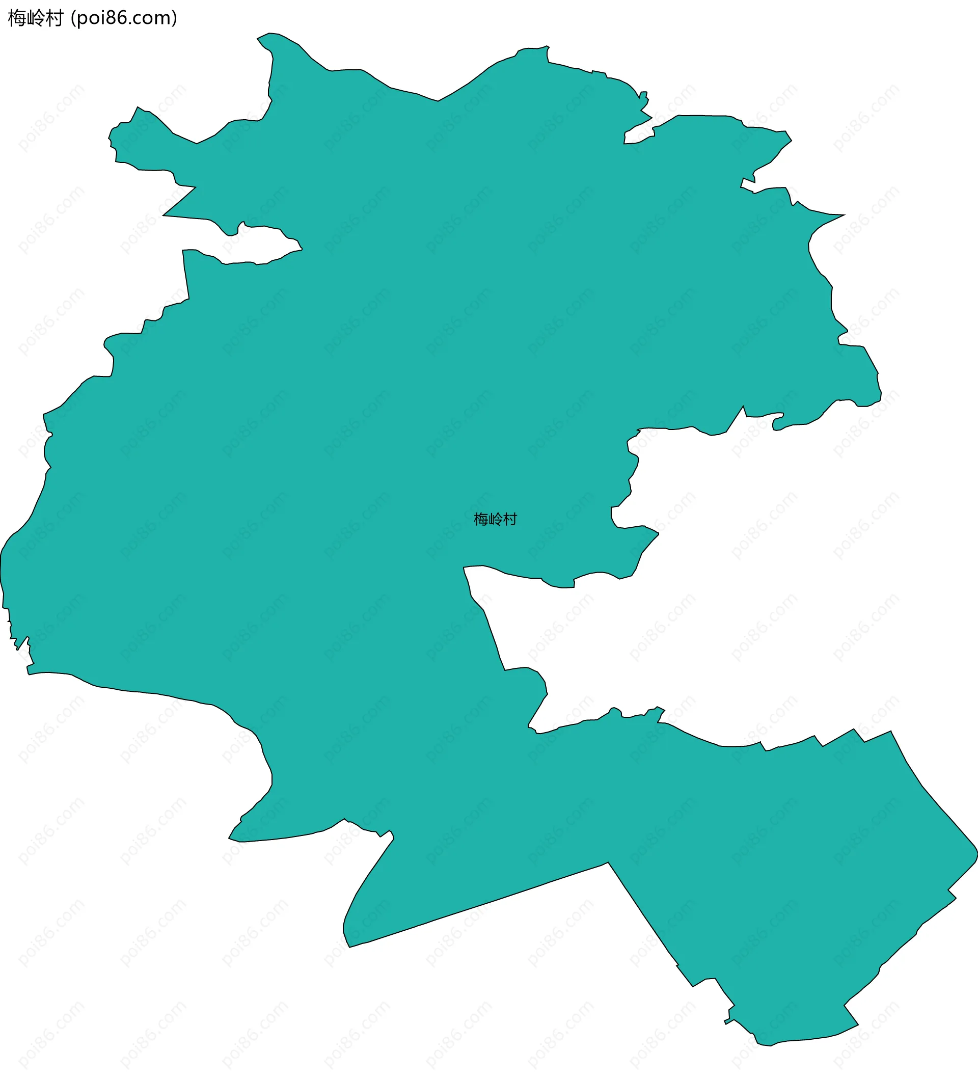 梅岭村边界地图