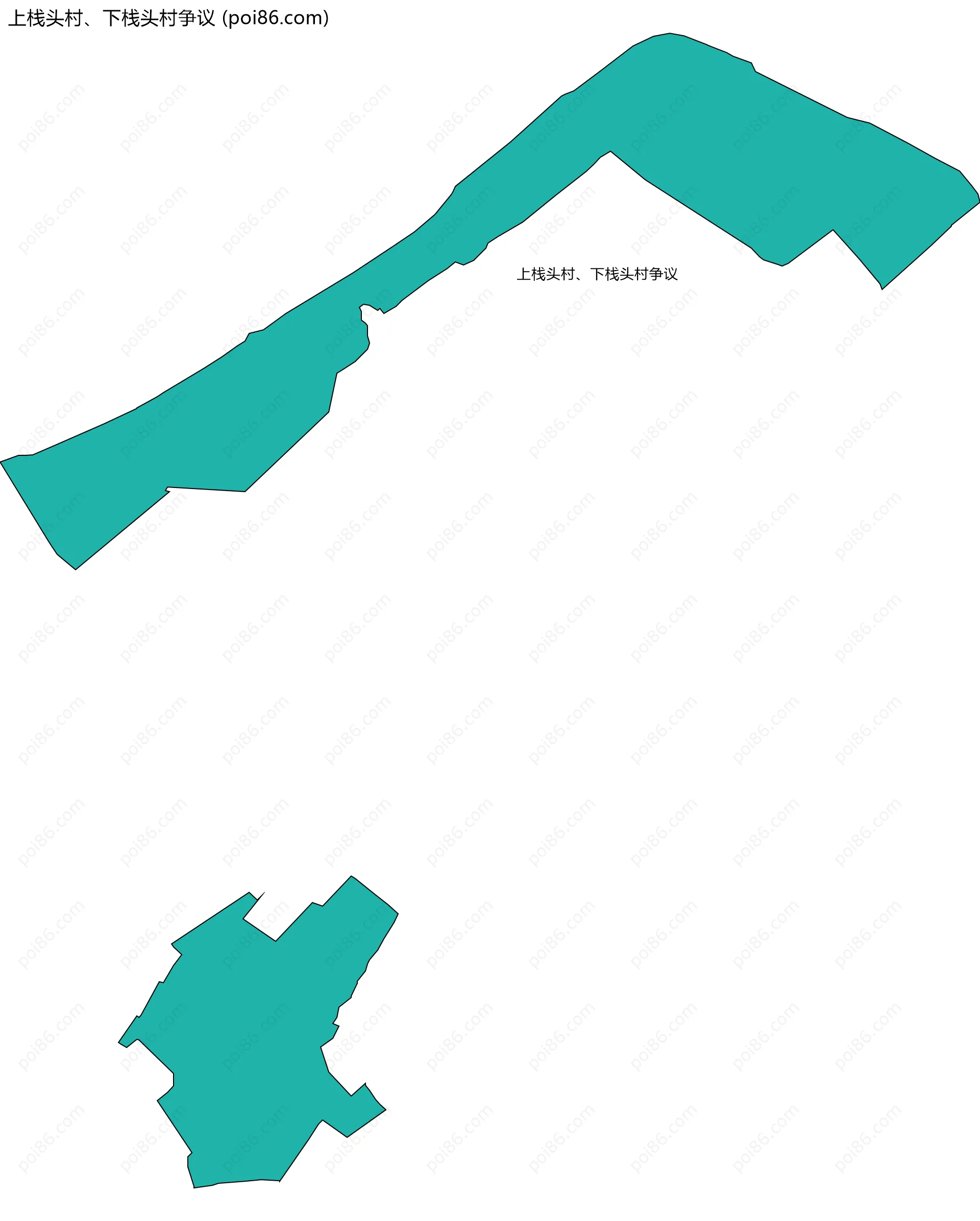 上栈头村、下栈头村争议边界地图