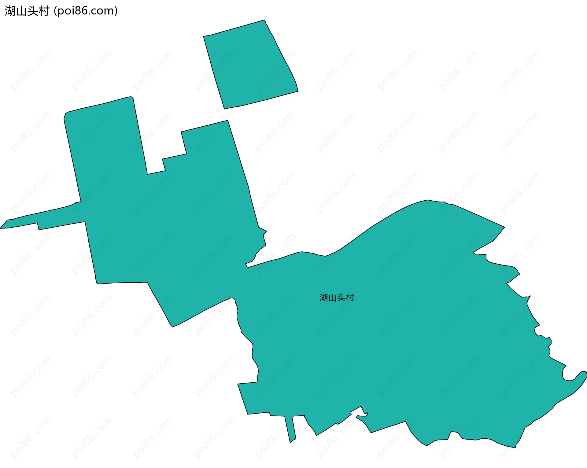 湖山头村边界地图