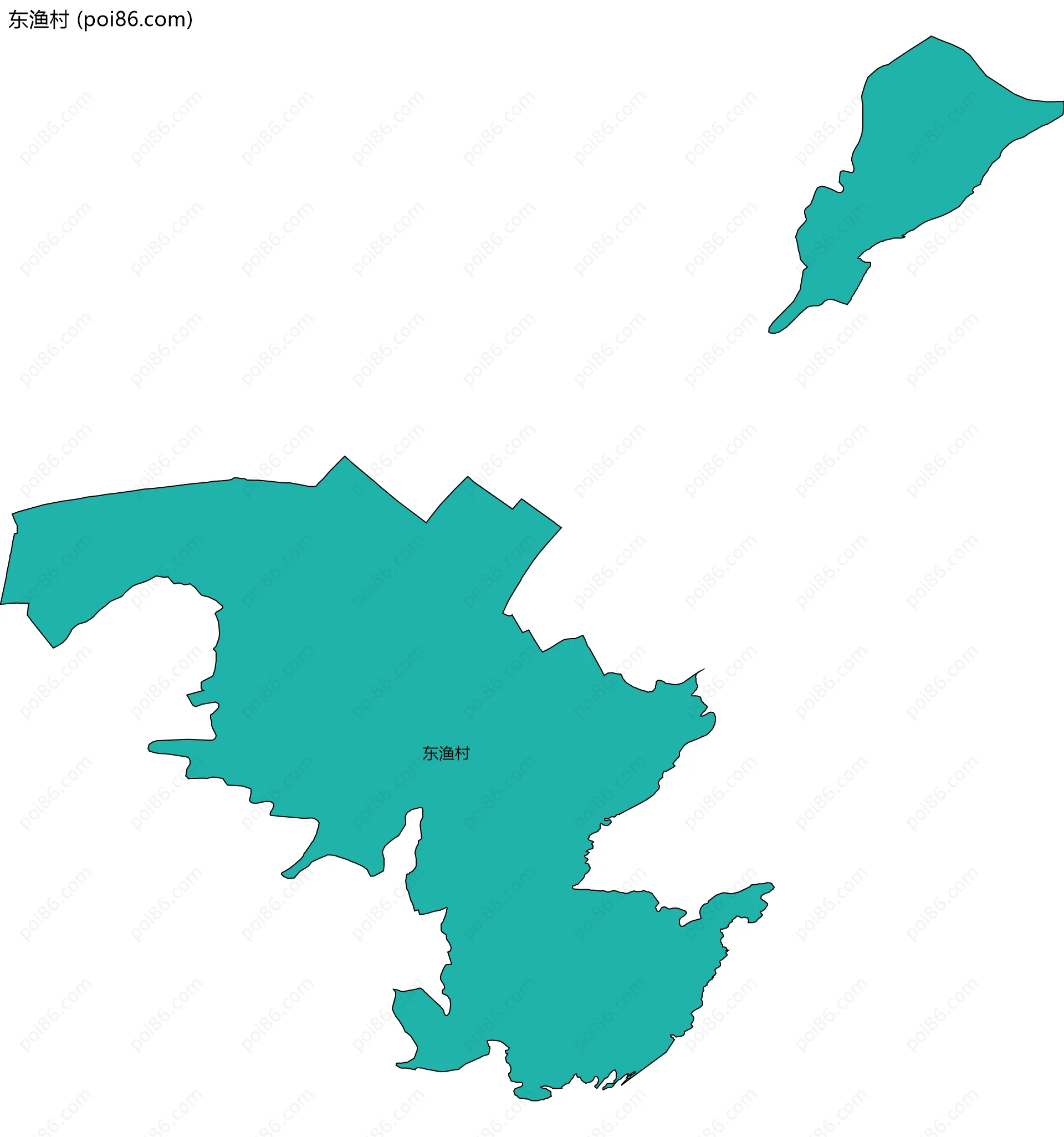 东渔村边界地图