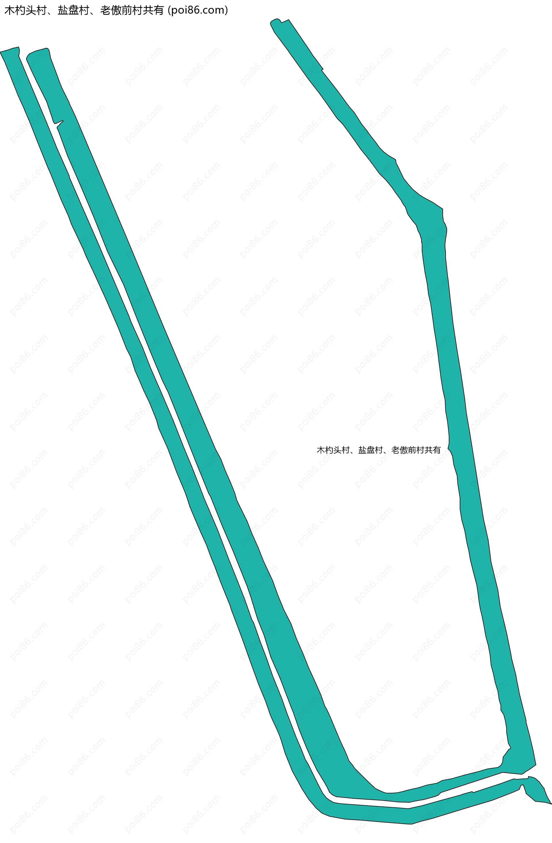 木杓头村、盐盘村、老傲前村共有边界地图