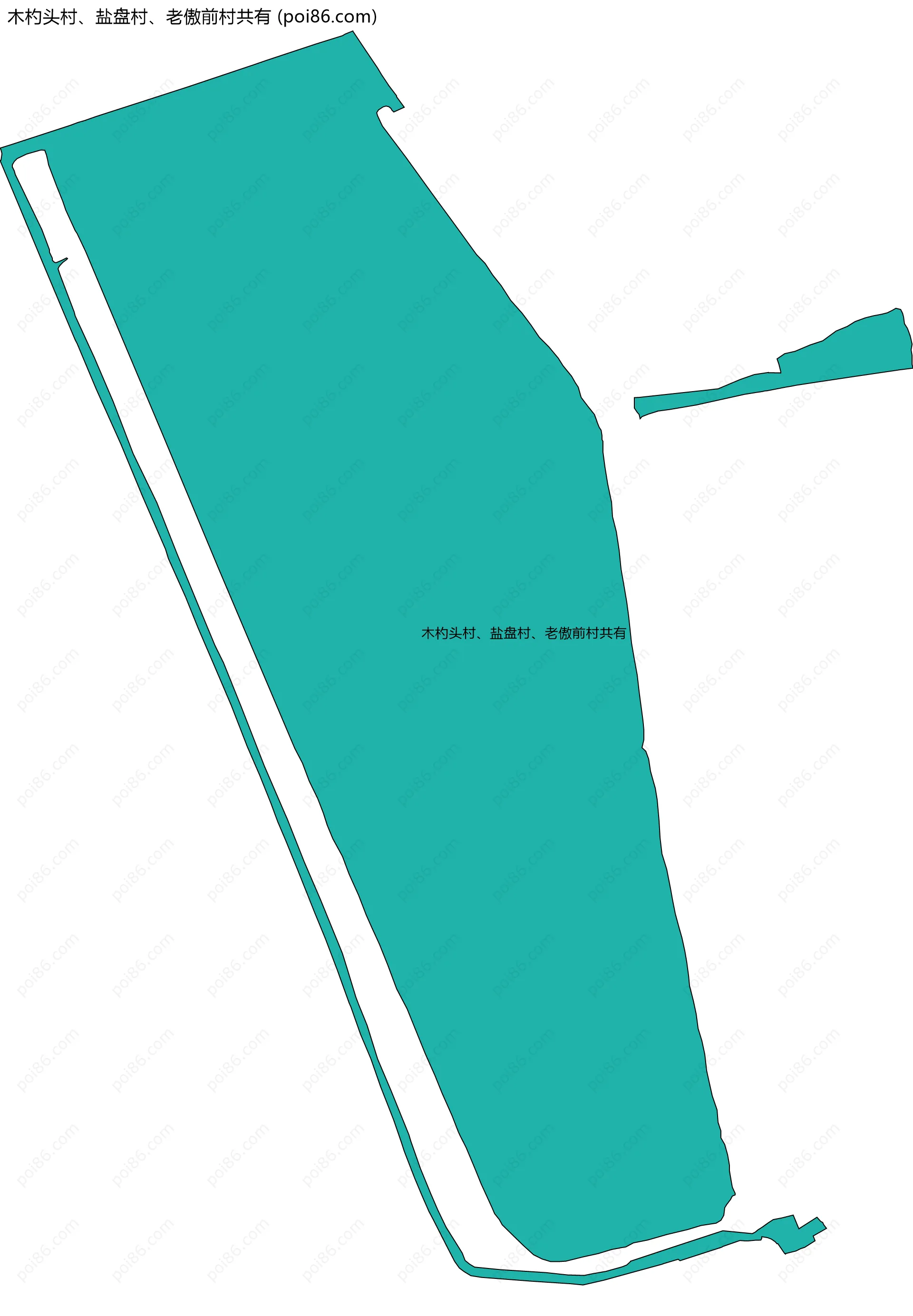 木杓头村、盐盘村、老傲前村共有边界地图