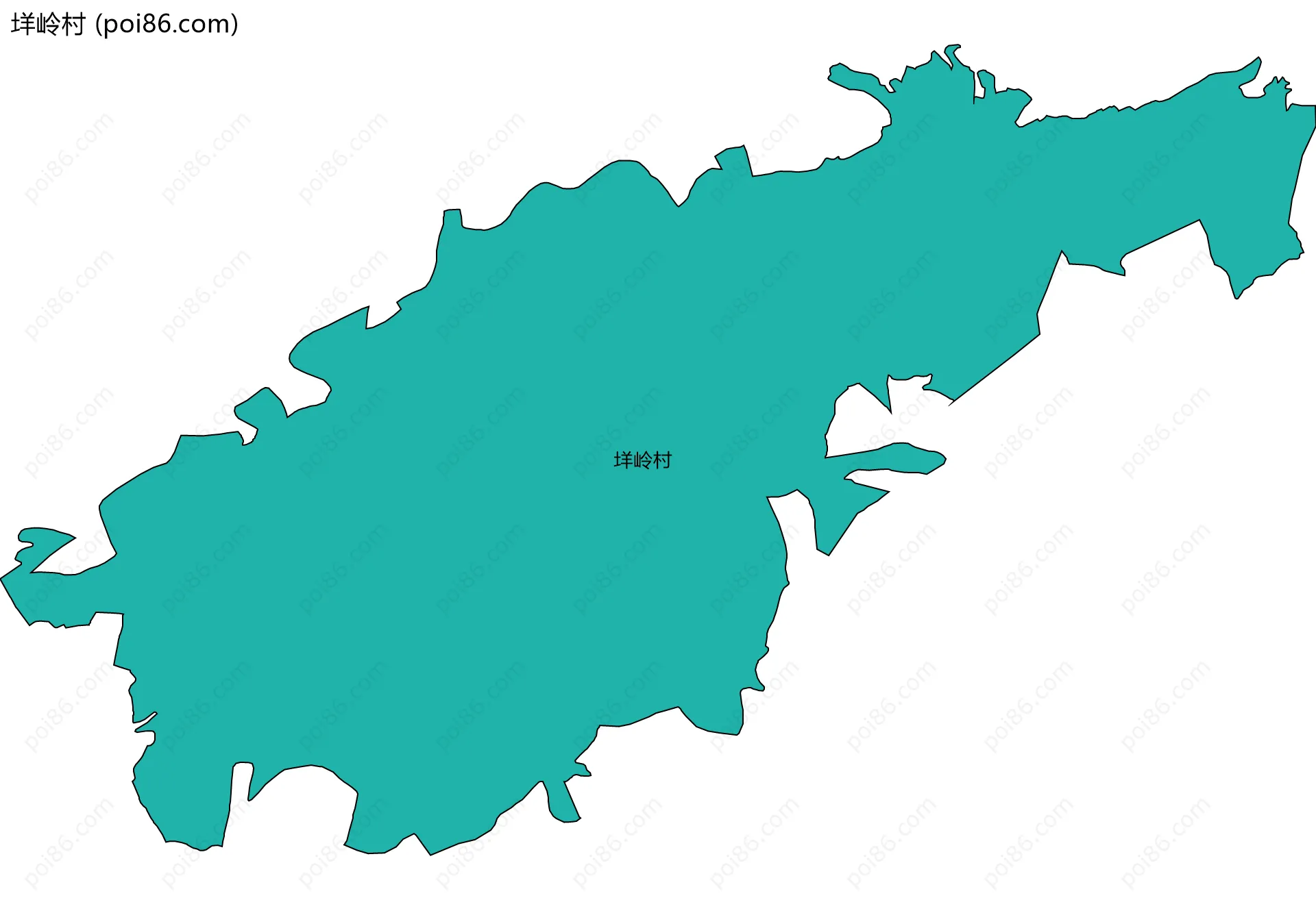 垟岭村边界地图