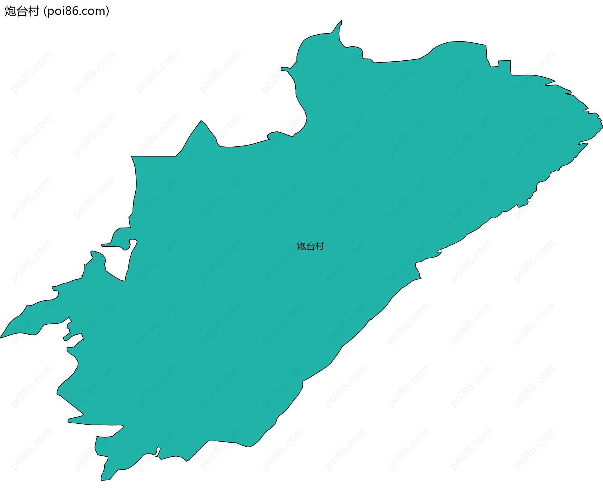 炮台村边界地图