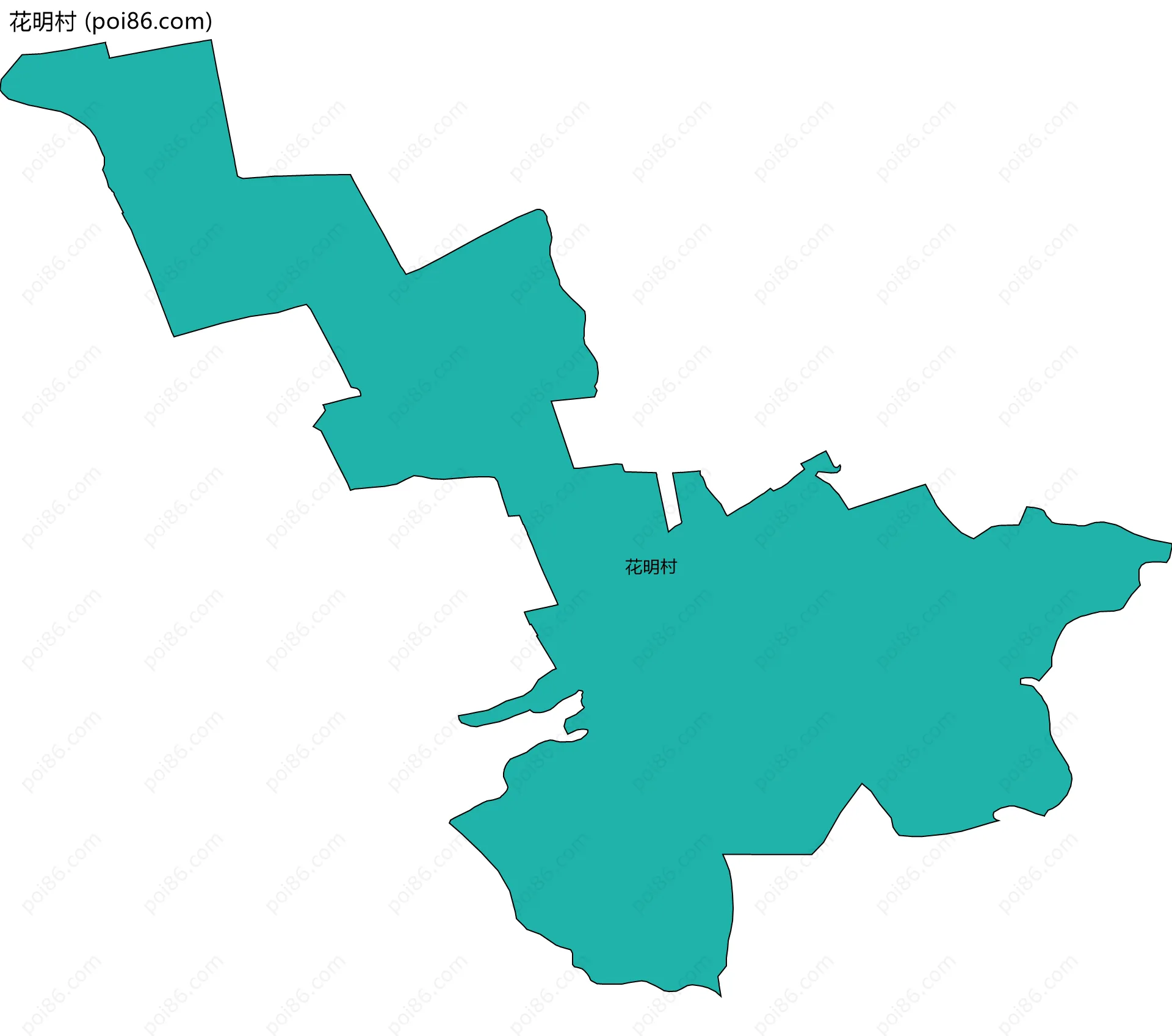 花明村边界地图