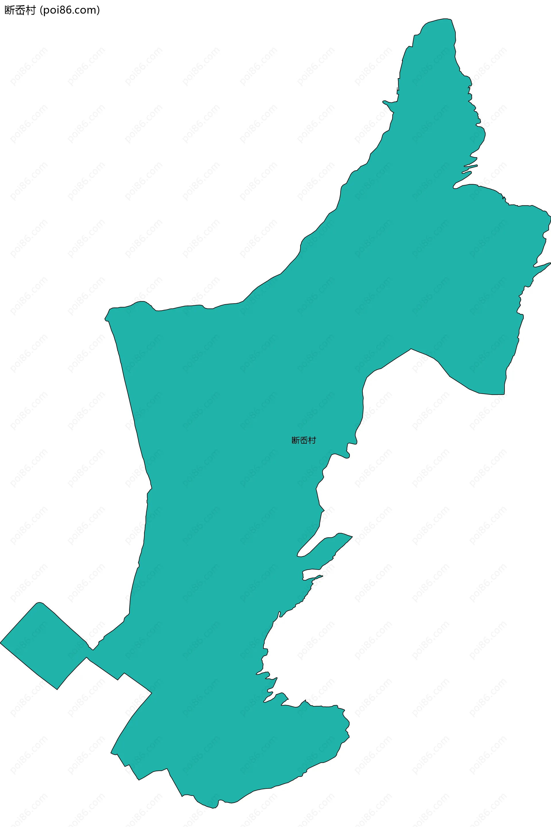 断岙村边界地图