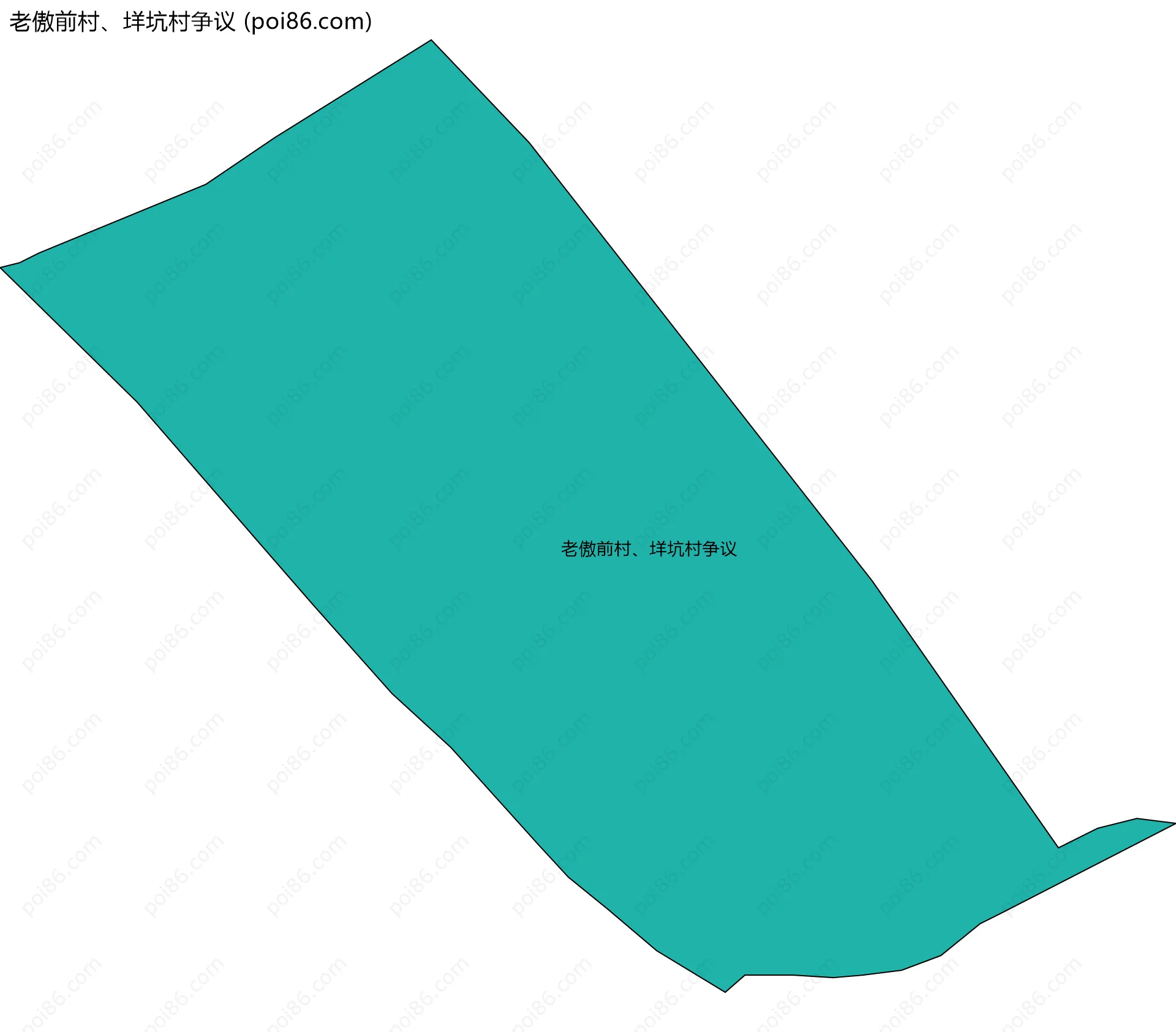 老傲前村、垟坑村争议边界地图