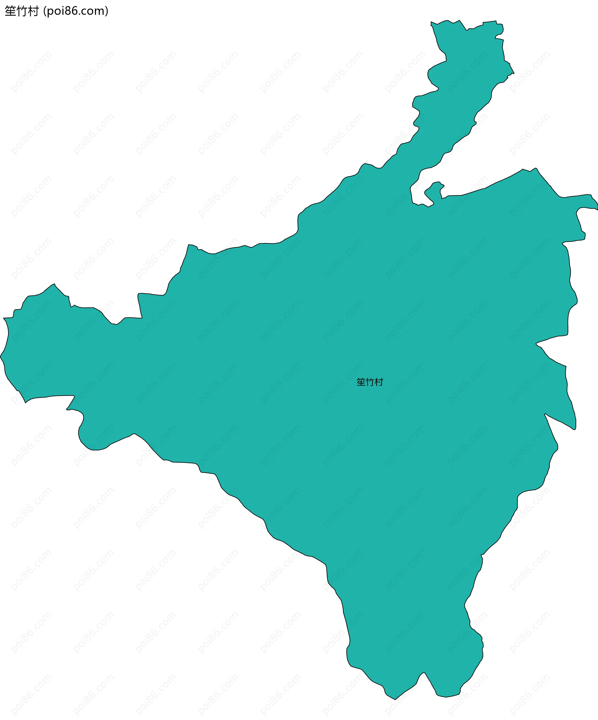笙竹村边界地图