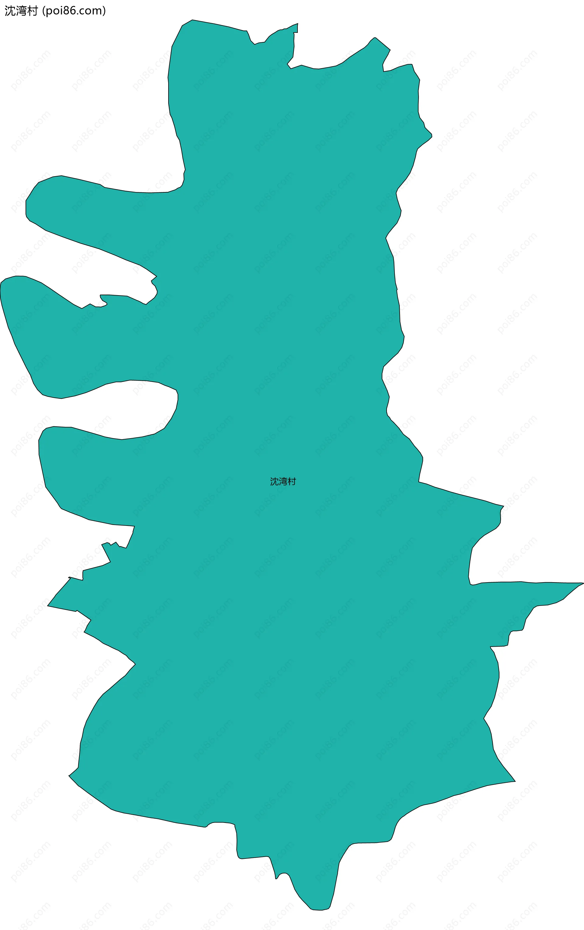 沈湾村边界地图