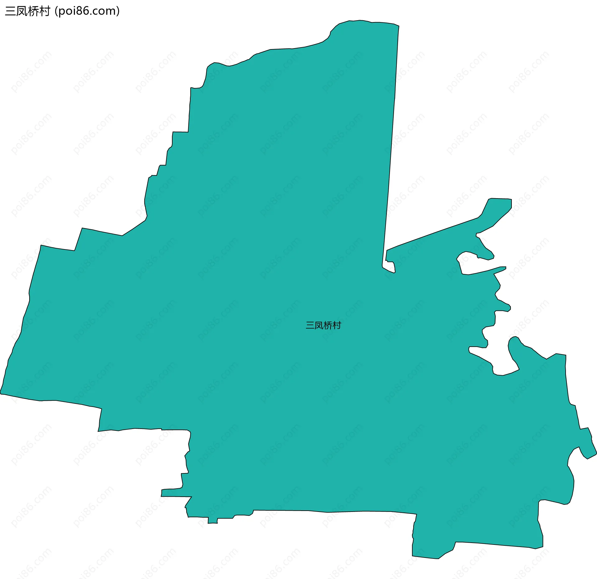 三凤桥村边界地图