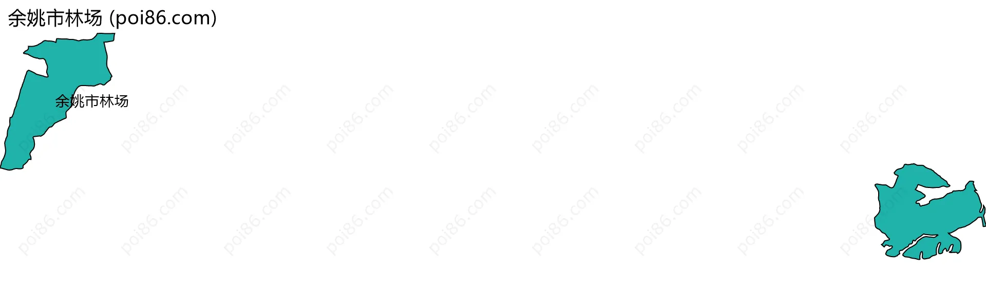 余姚市林场边界地图(五级行政区划)