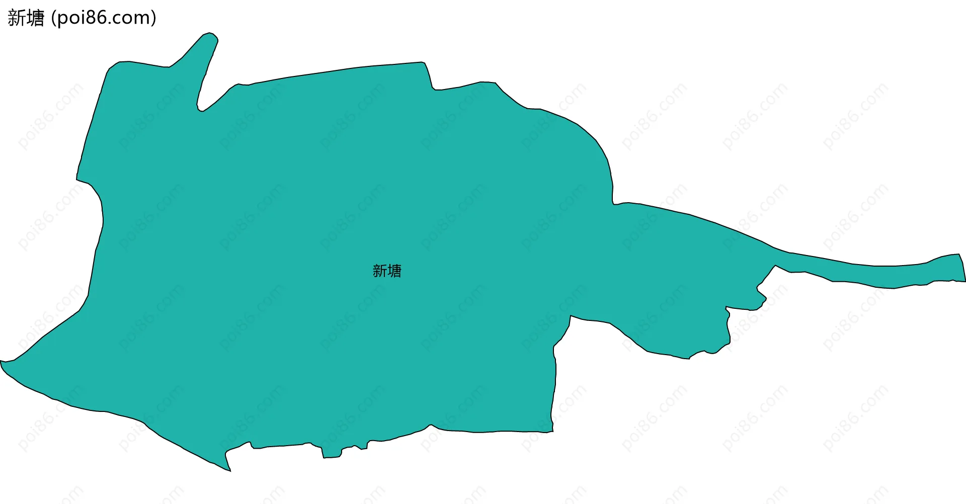 新塘边界地图