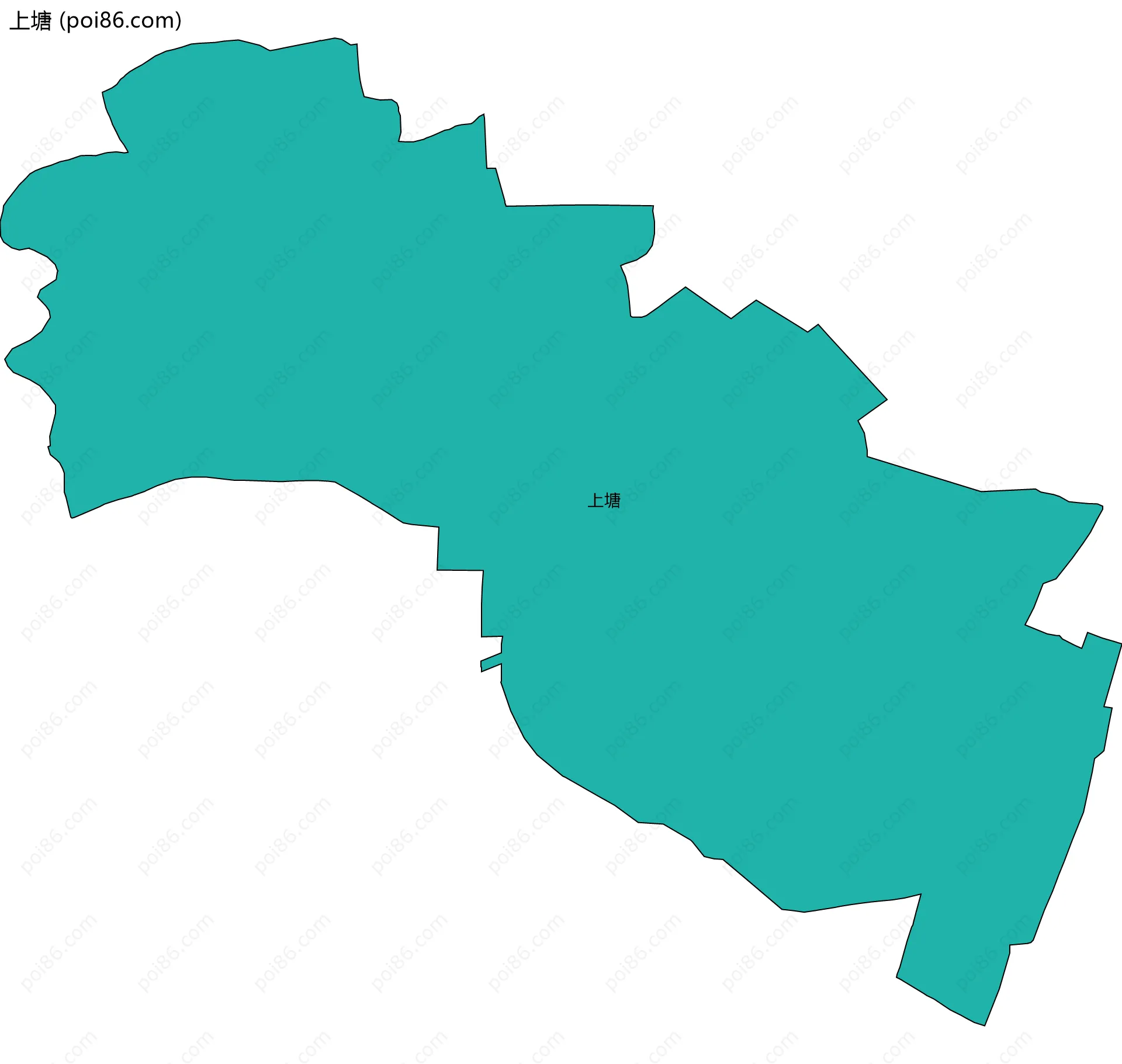 上塘边界地图