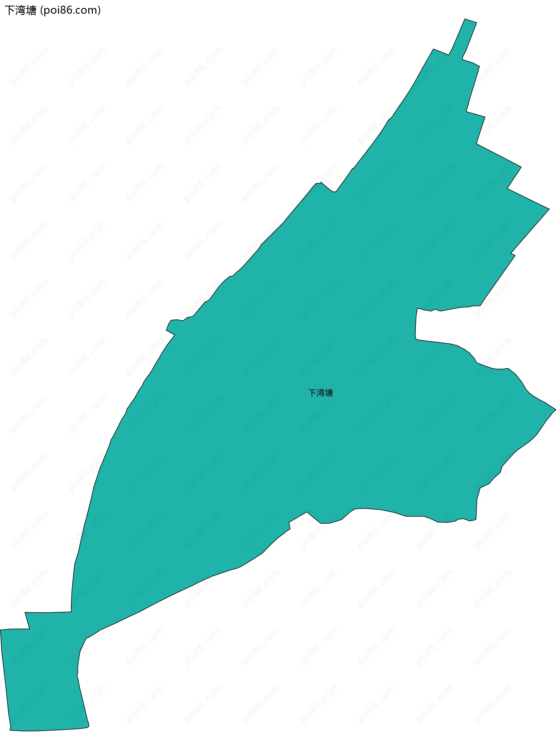 下湾塘边界地图