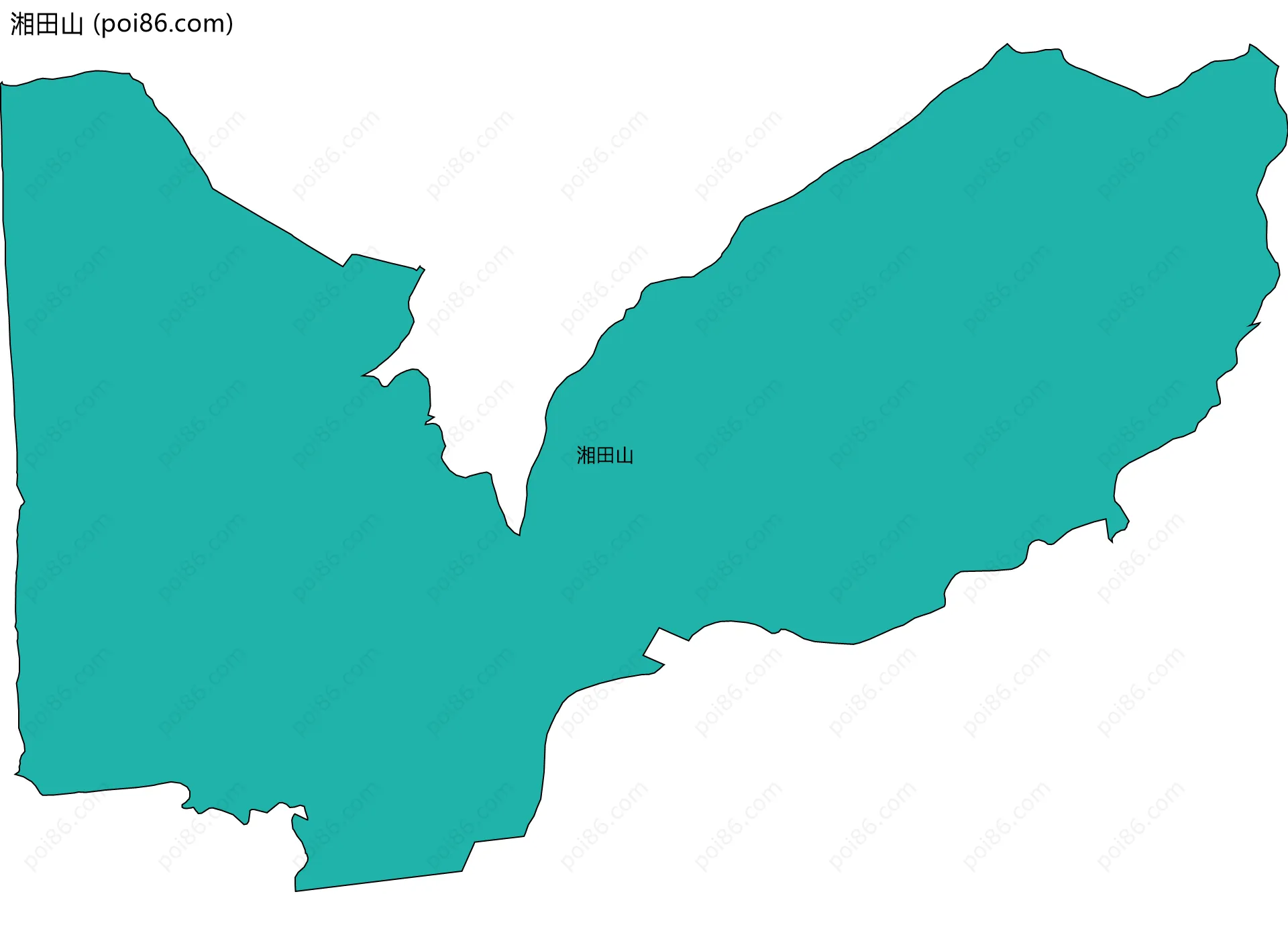 湘田山边界地图