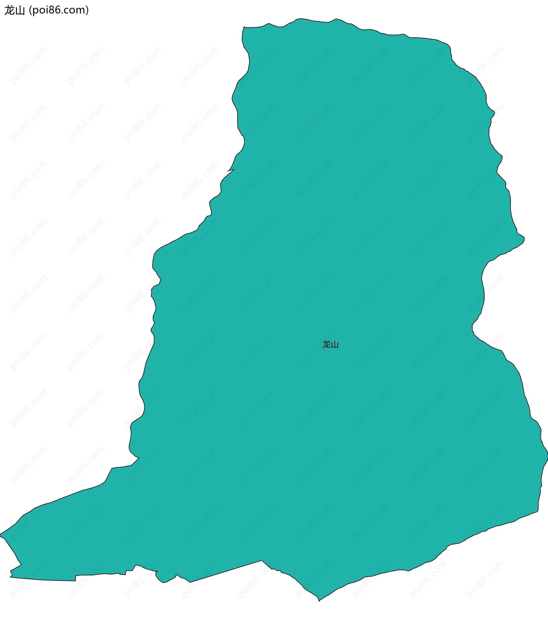龙山边界地图