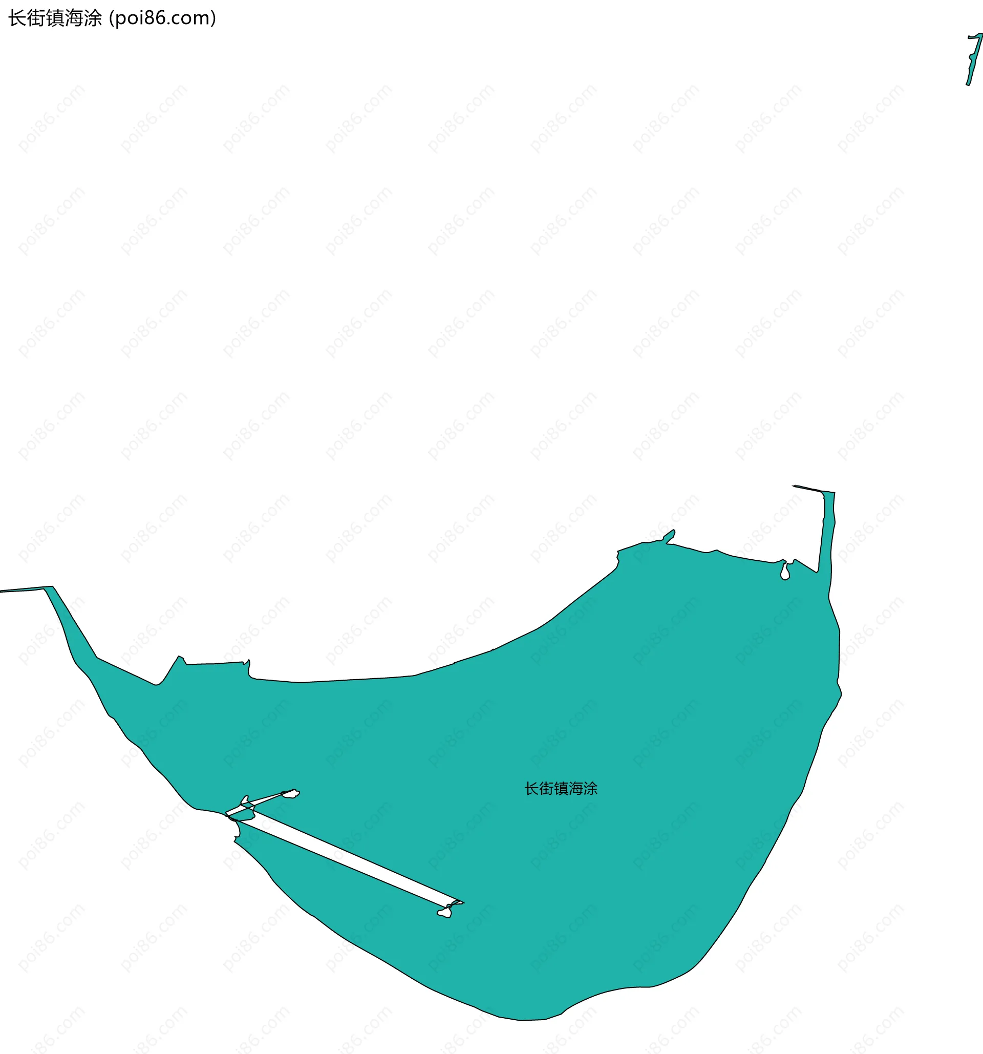 长街镇海涂边界地图