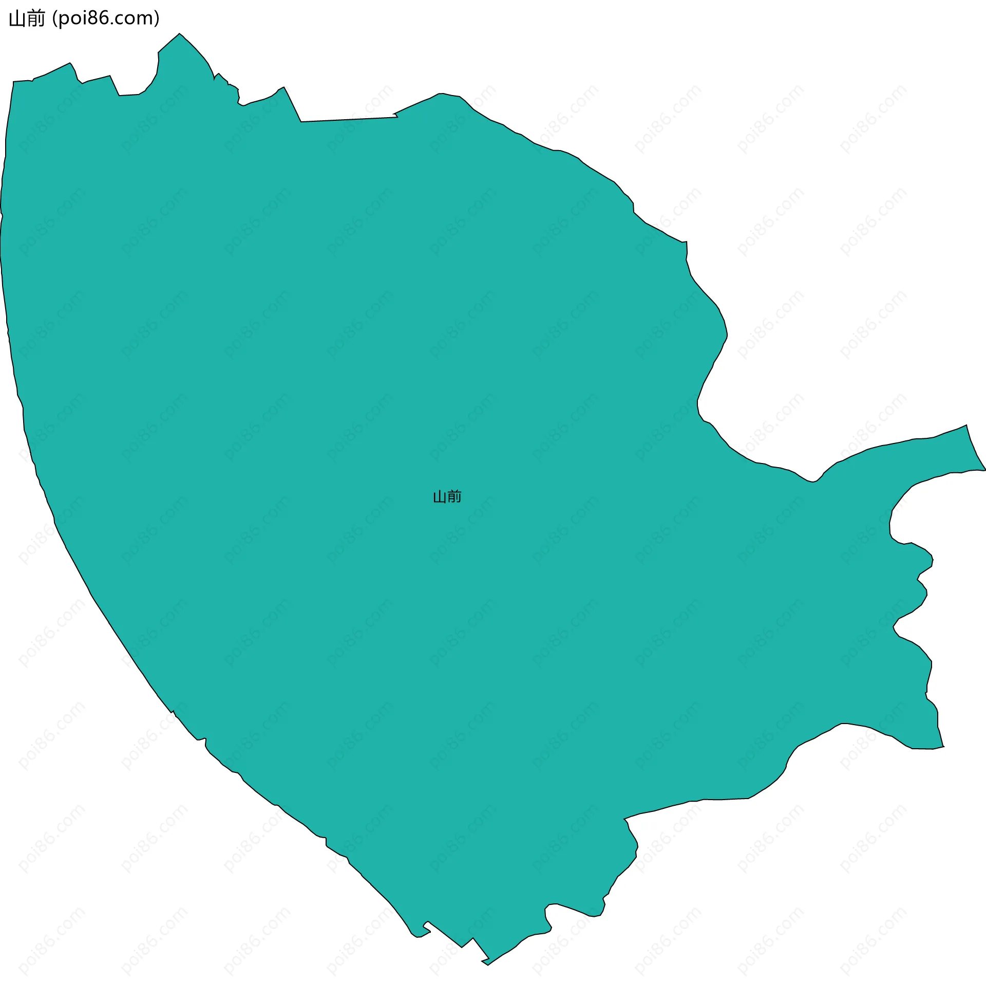 山前边界地图