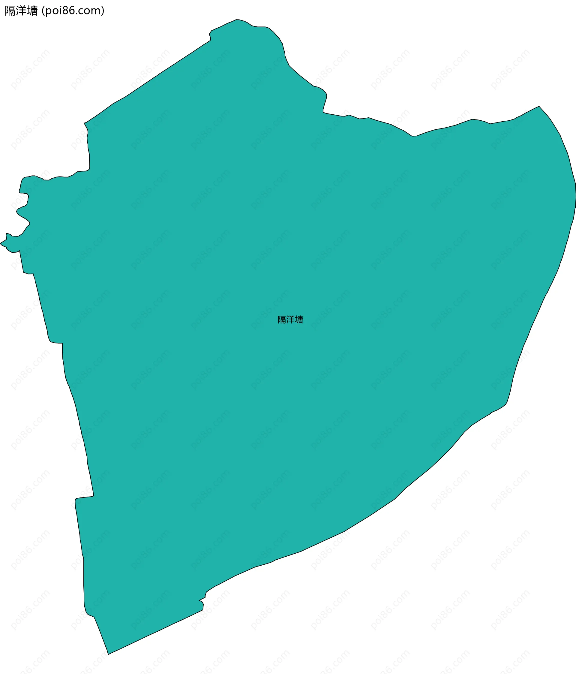 隔洋塘边界地图