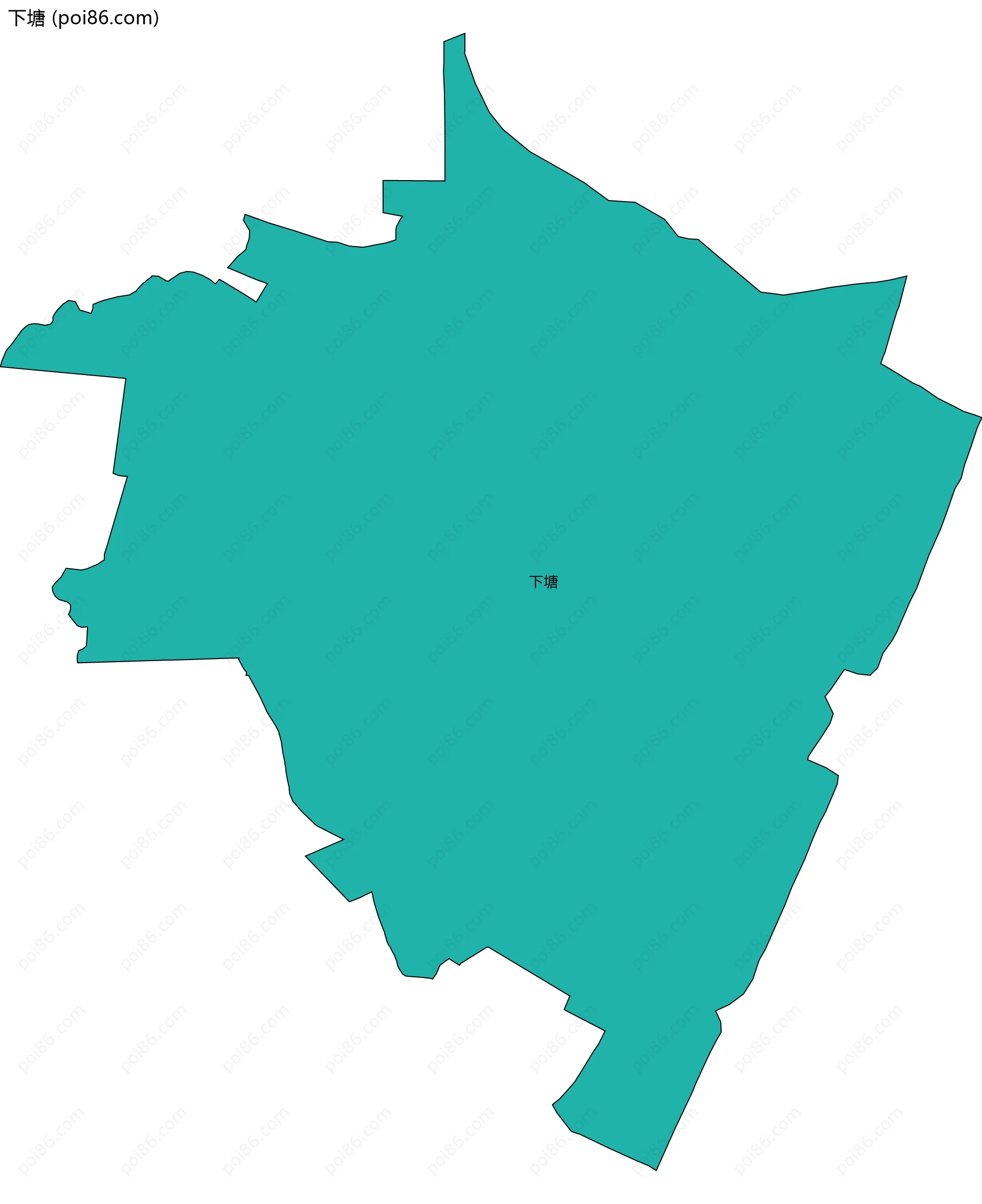 下塘边界地图
