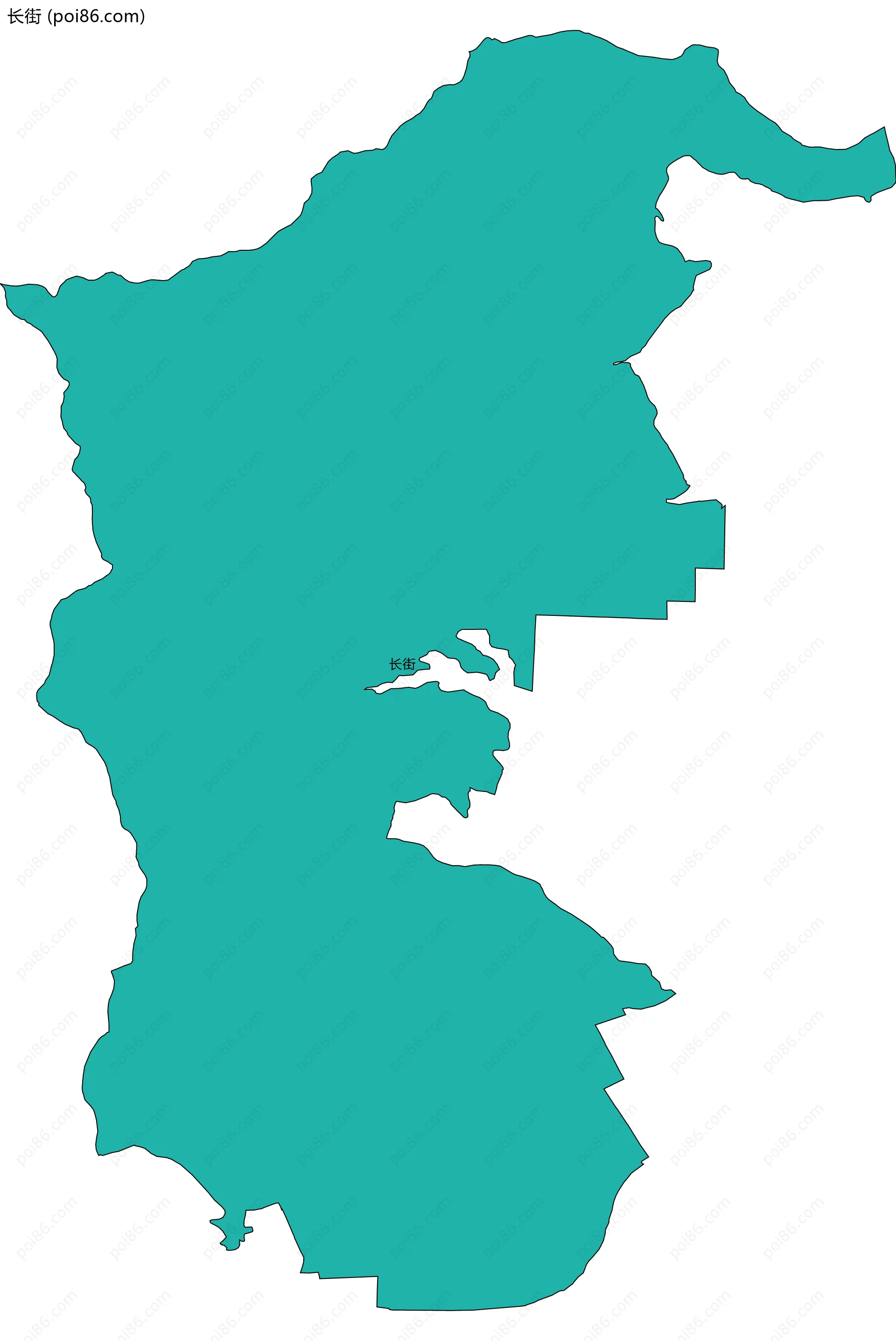 长街边界地图
