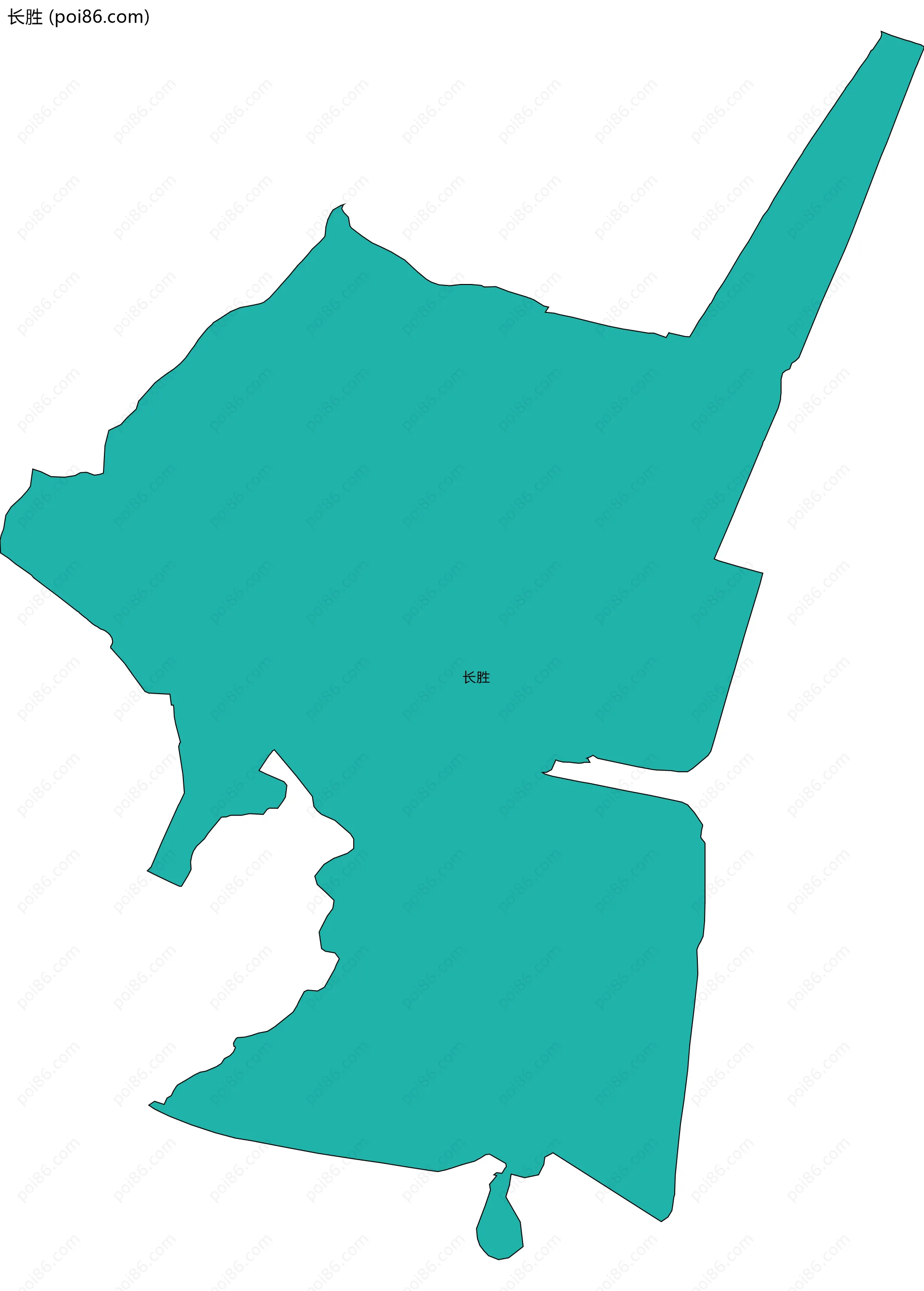 长胜边界地图