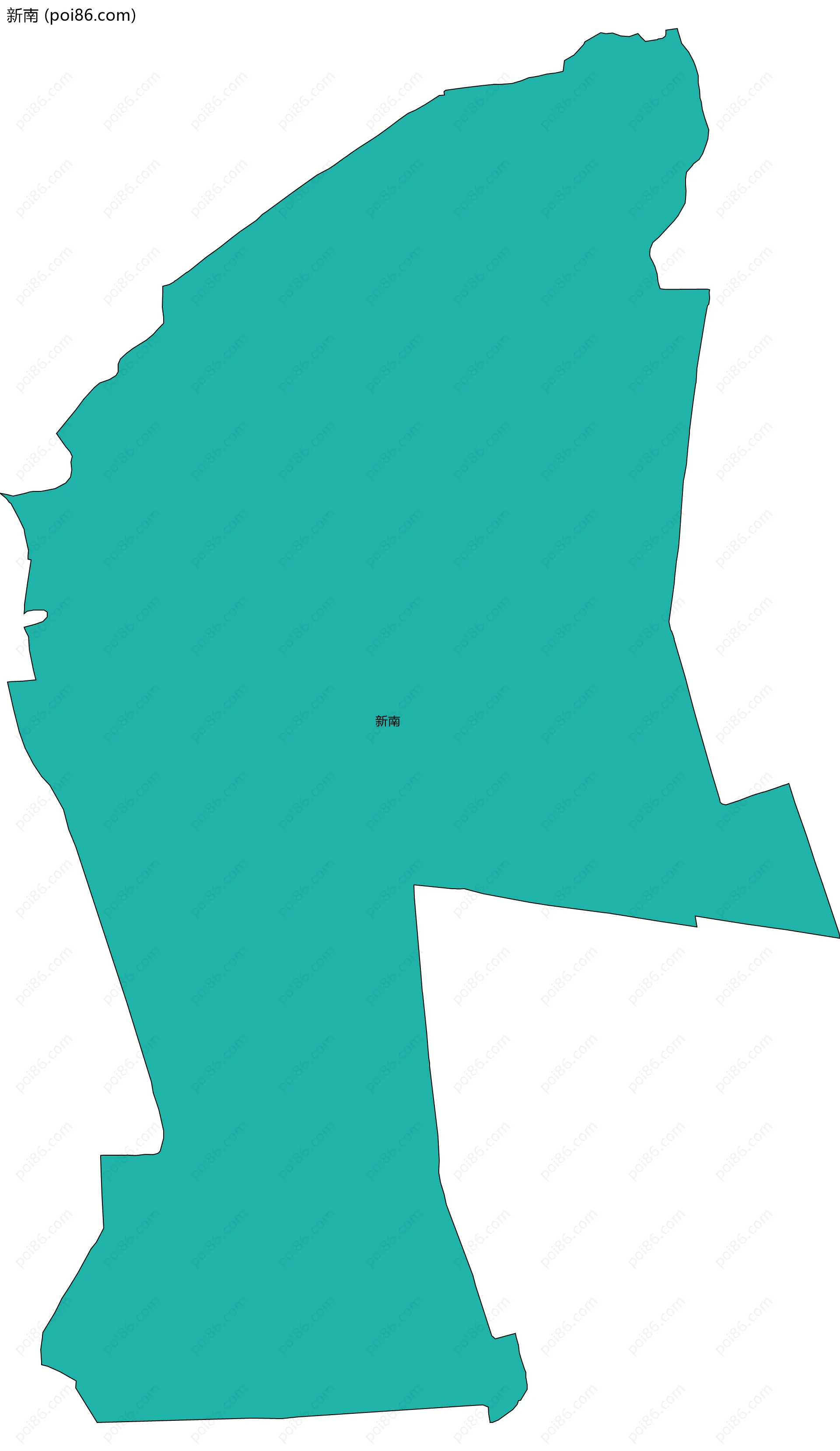 新南边界地图
