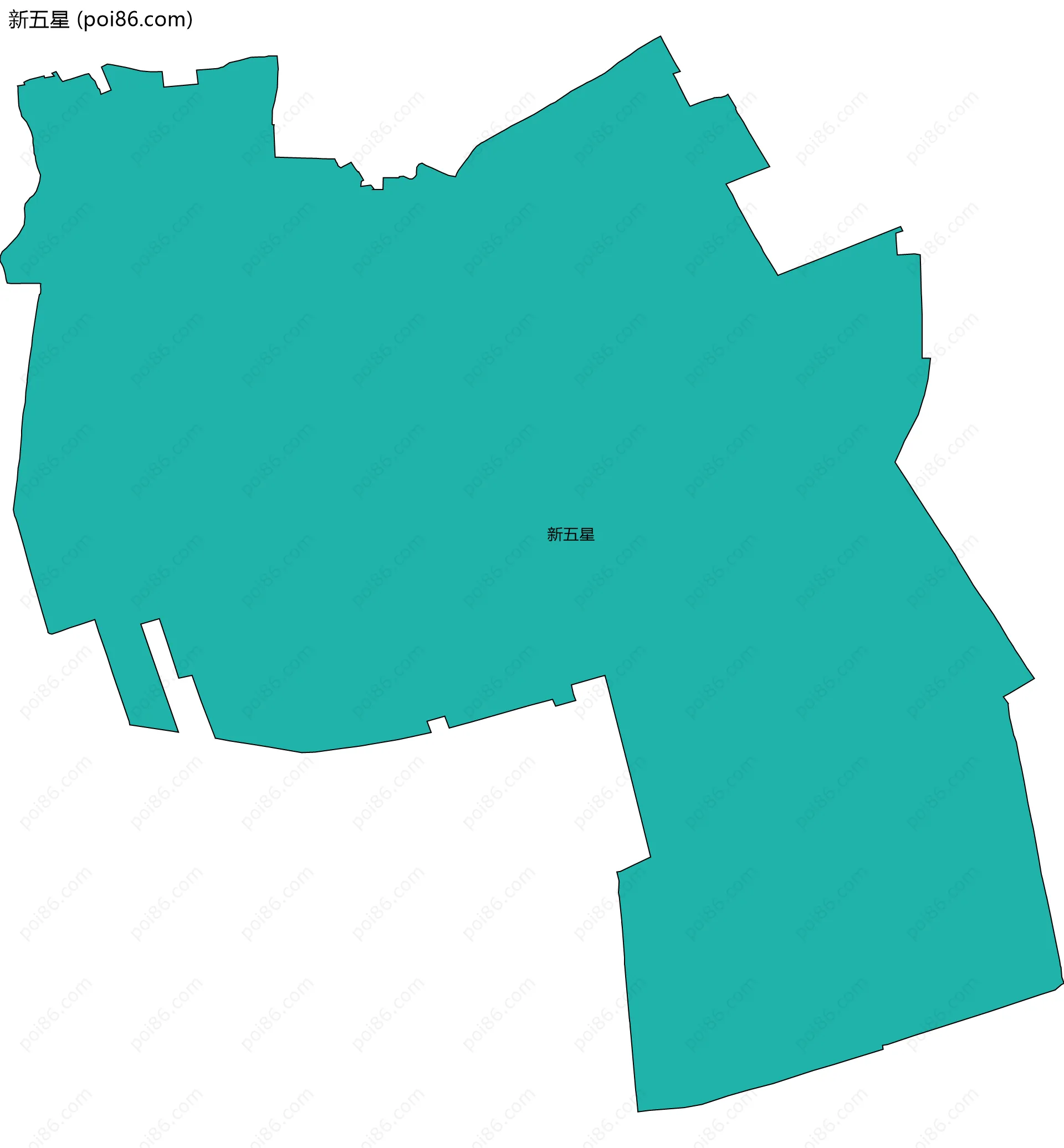 新五星边界地图