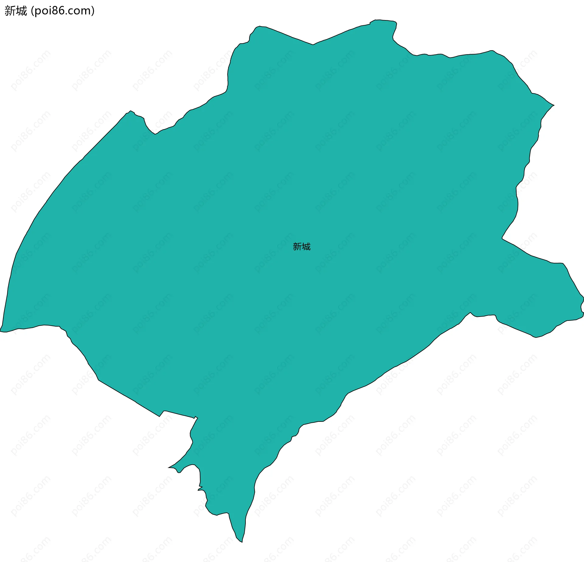 新城边界地图