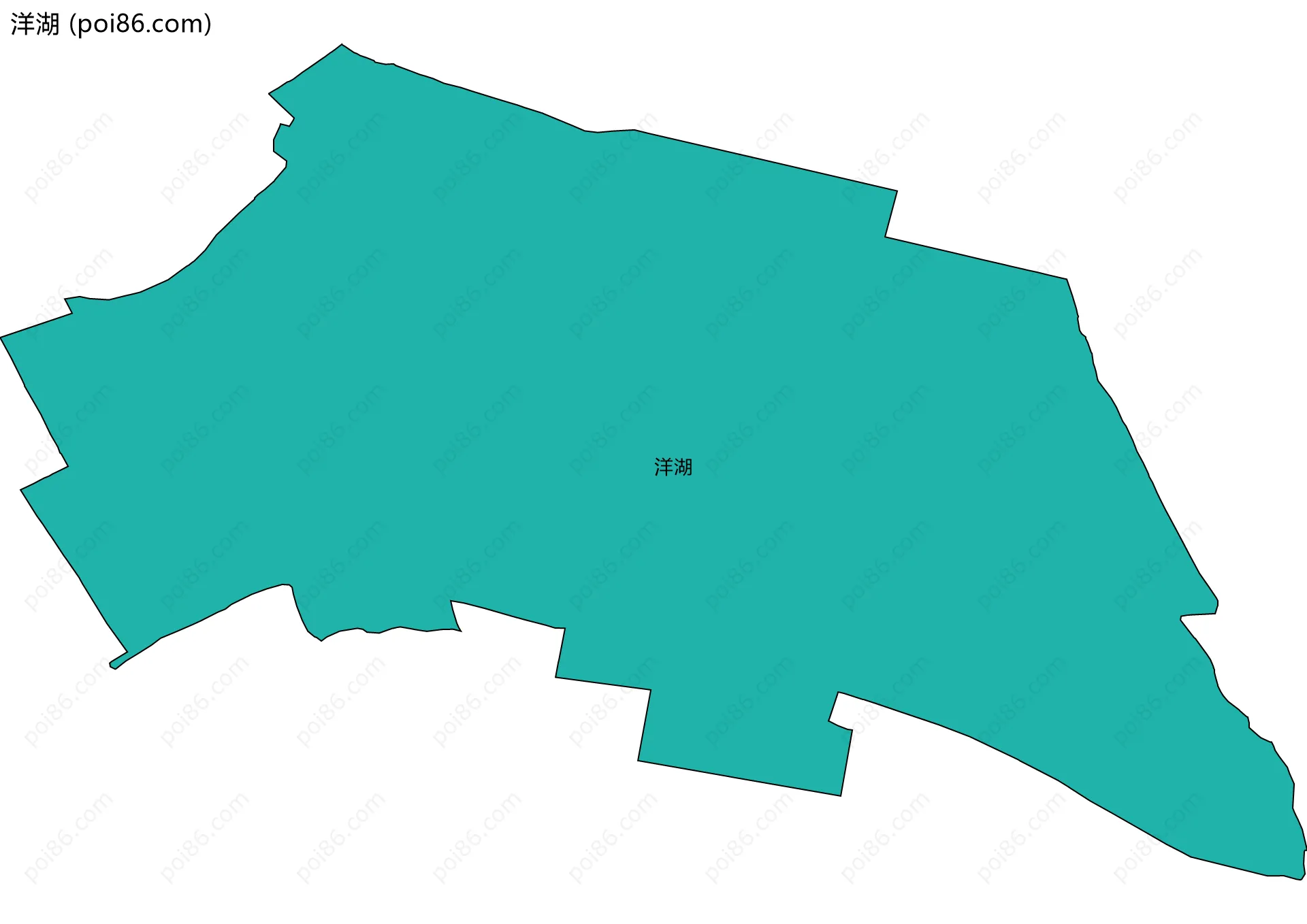 洋湖边界地图