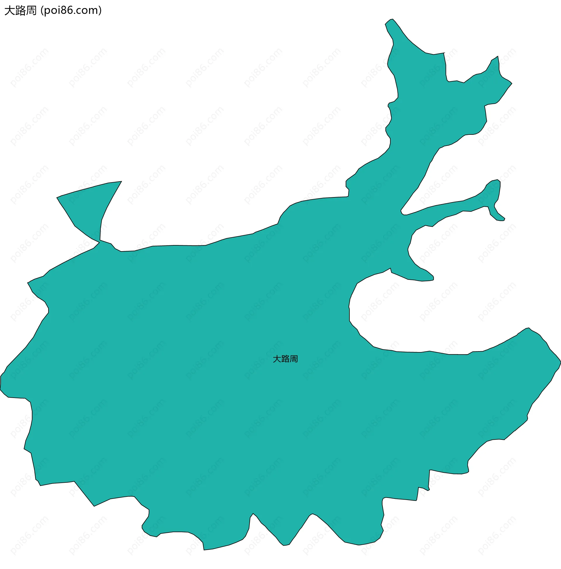 大路周边界地图