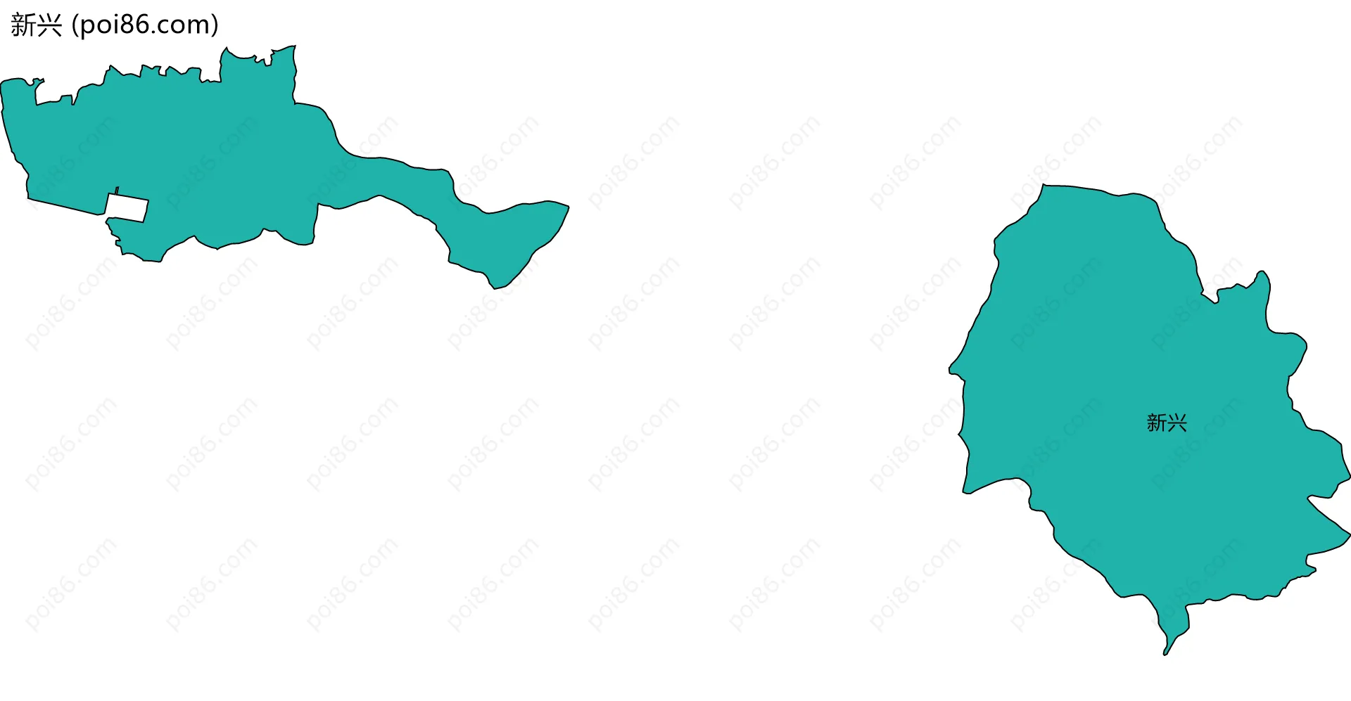 新兴边界地图