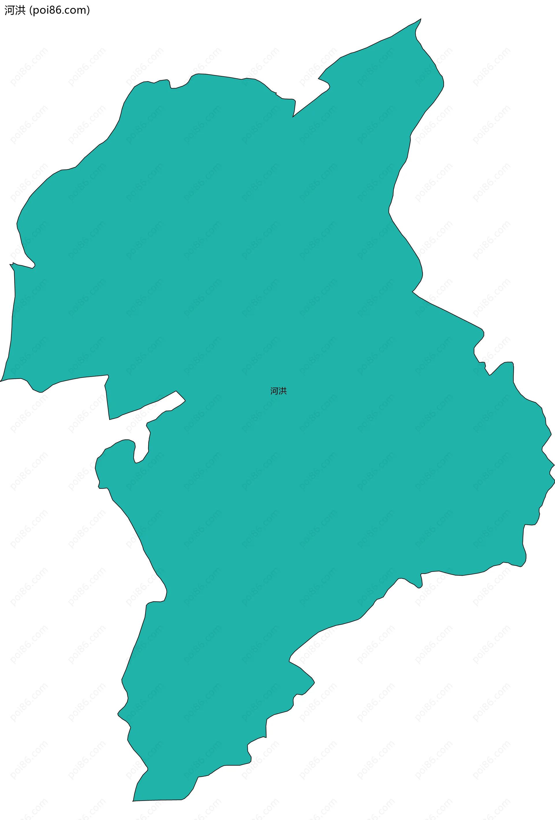 河洪边界地图