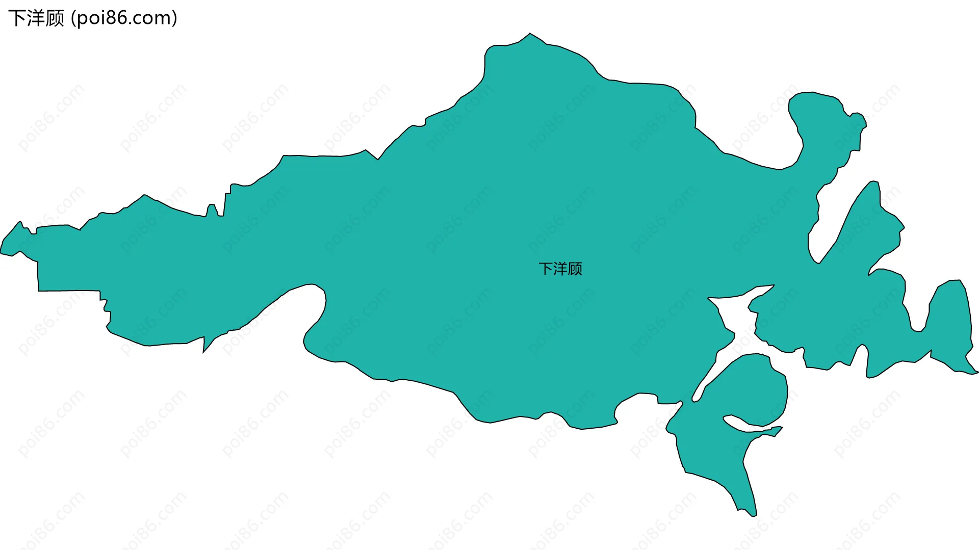 下洋顾边界地图