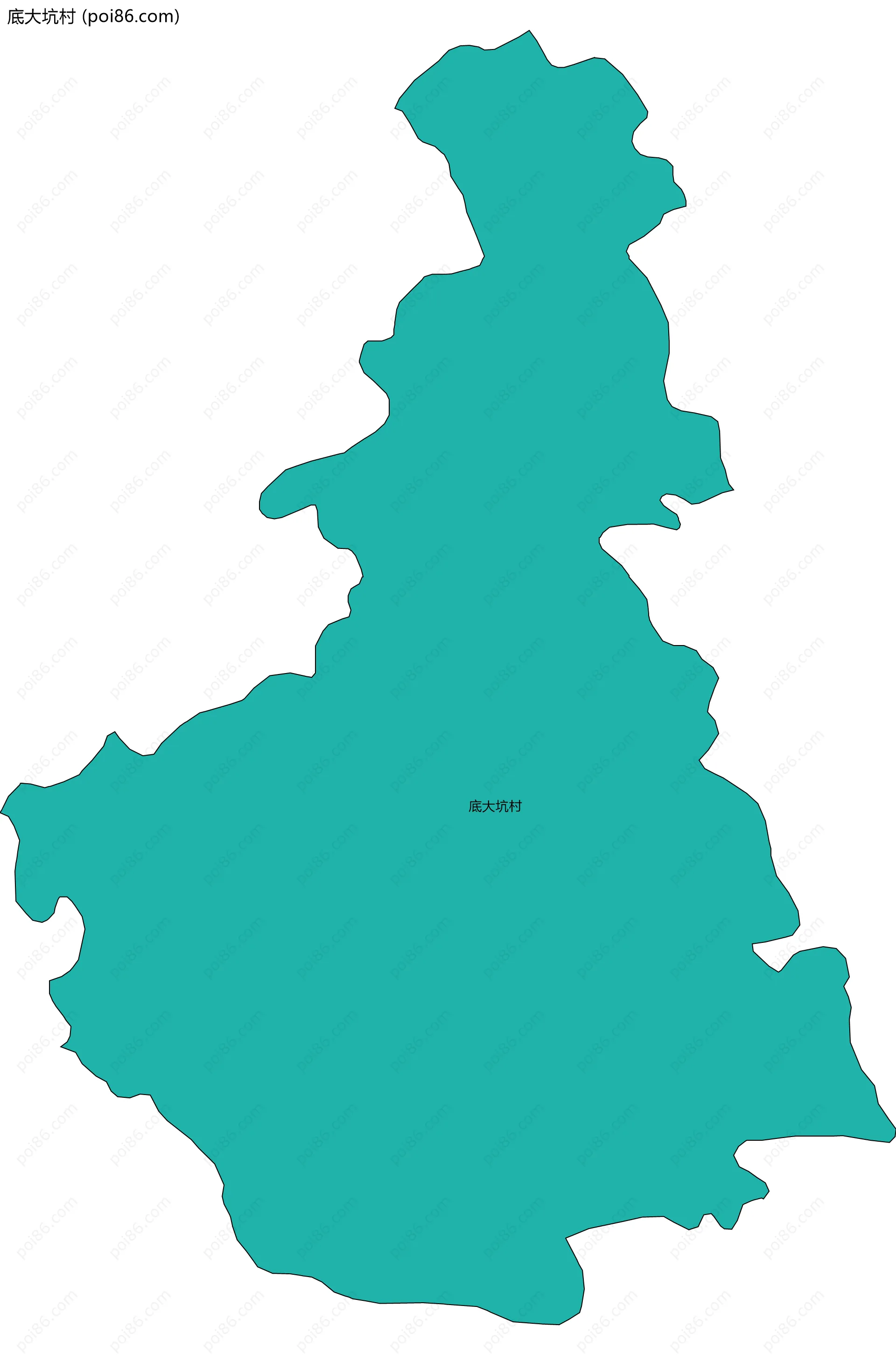 底大坑村边界地图