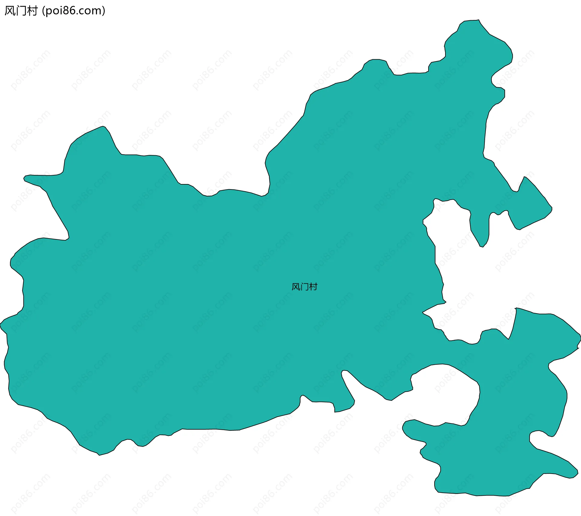 风门村边界地图