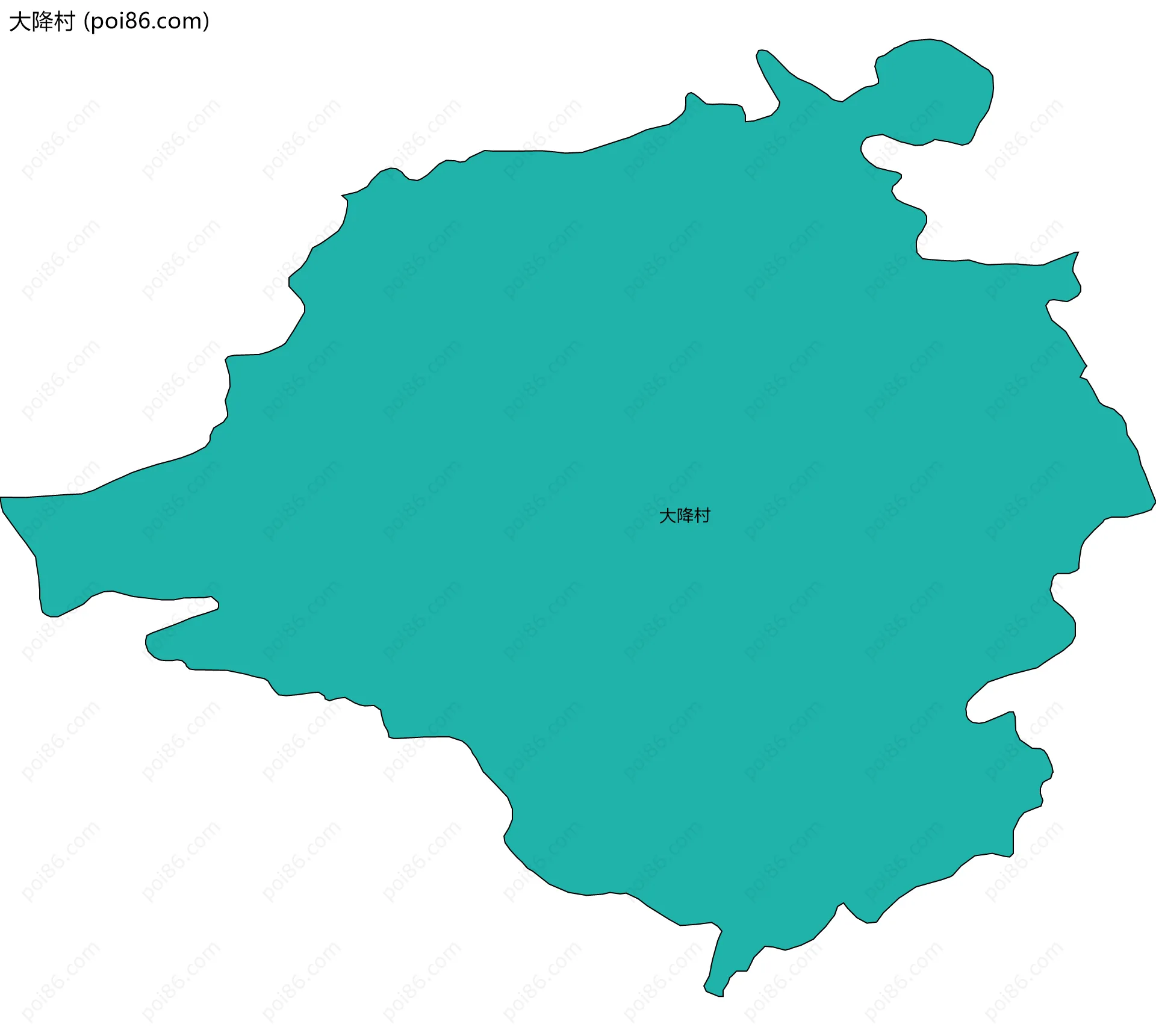 大降村边界地图