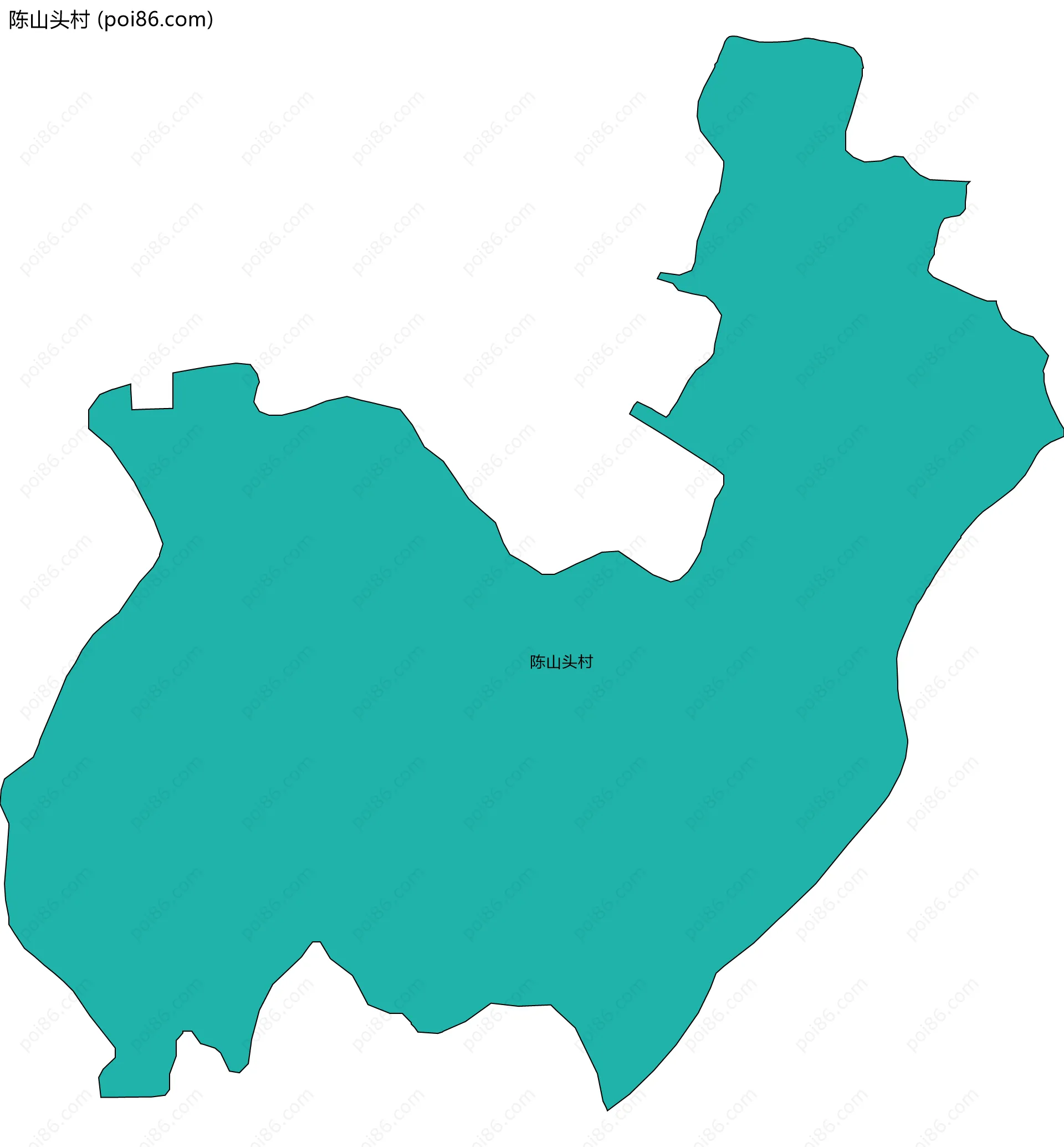 陈山头村边界地图