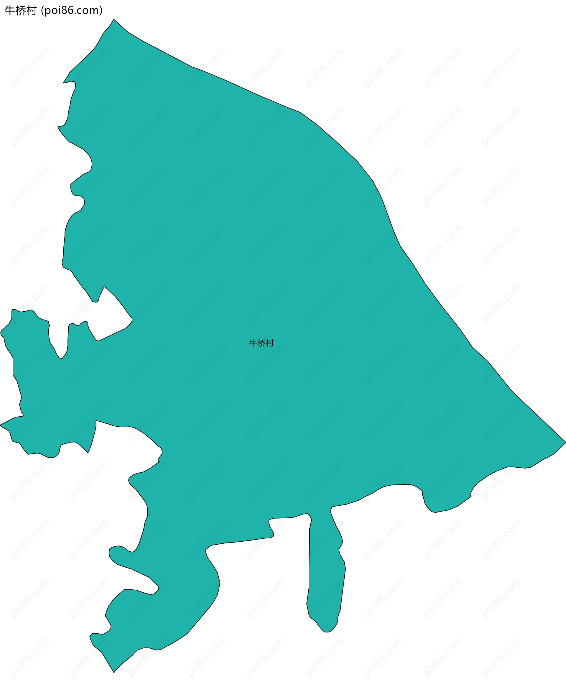牛桥村边界地图