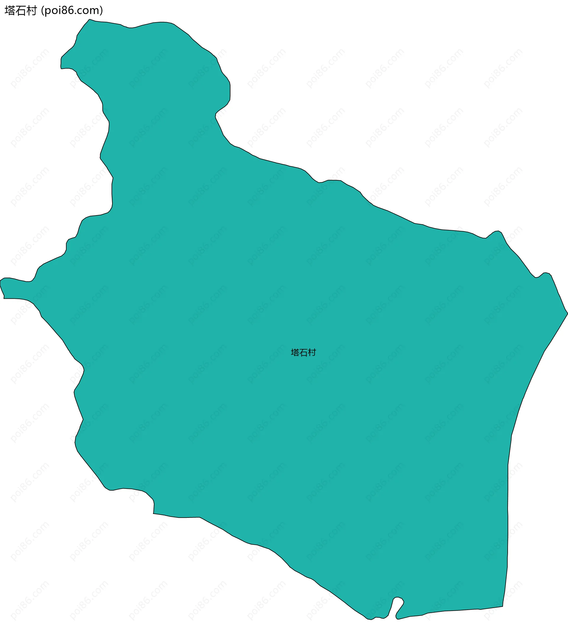 塔石村边界地图