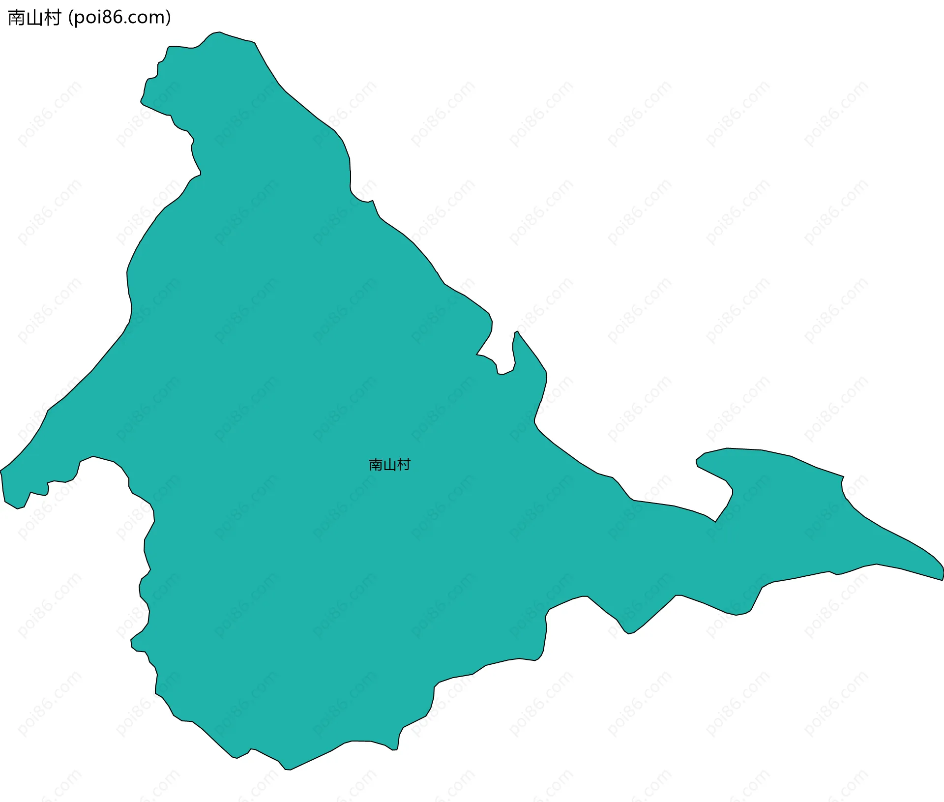 南山村边界地图