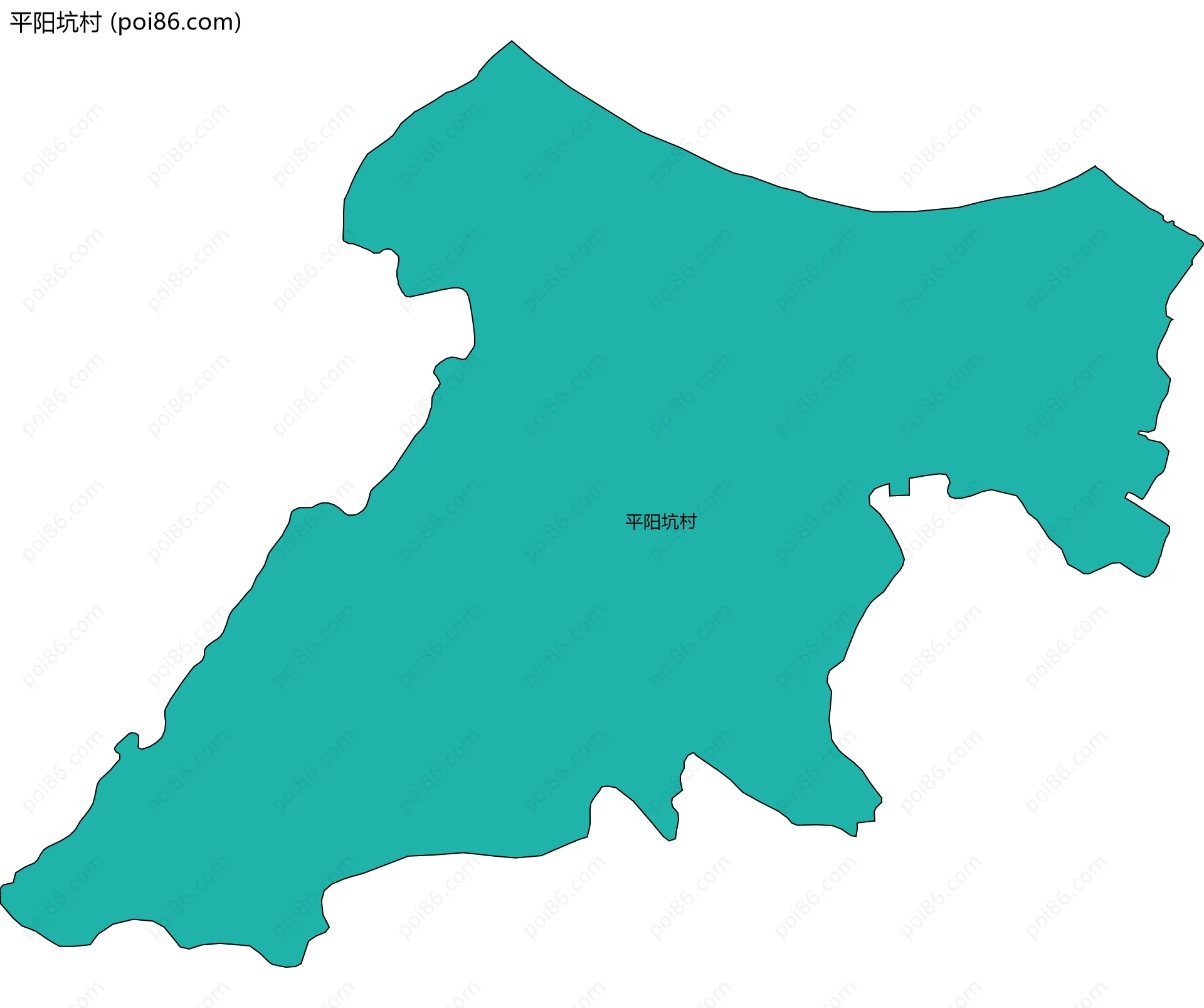 平阳坑村边界地图
