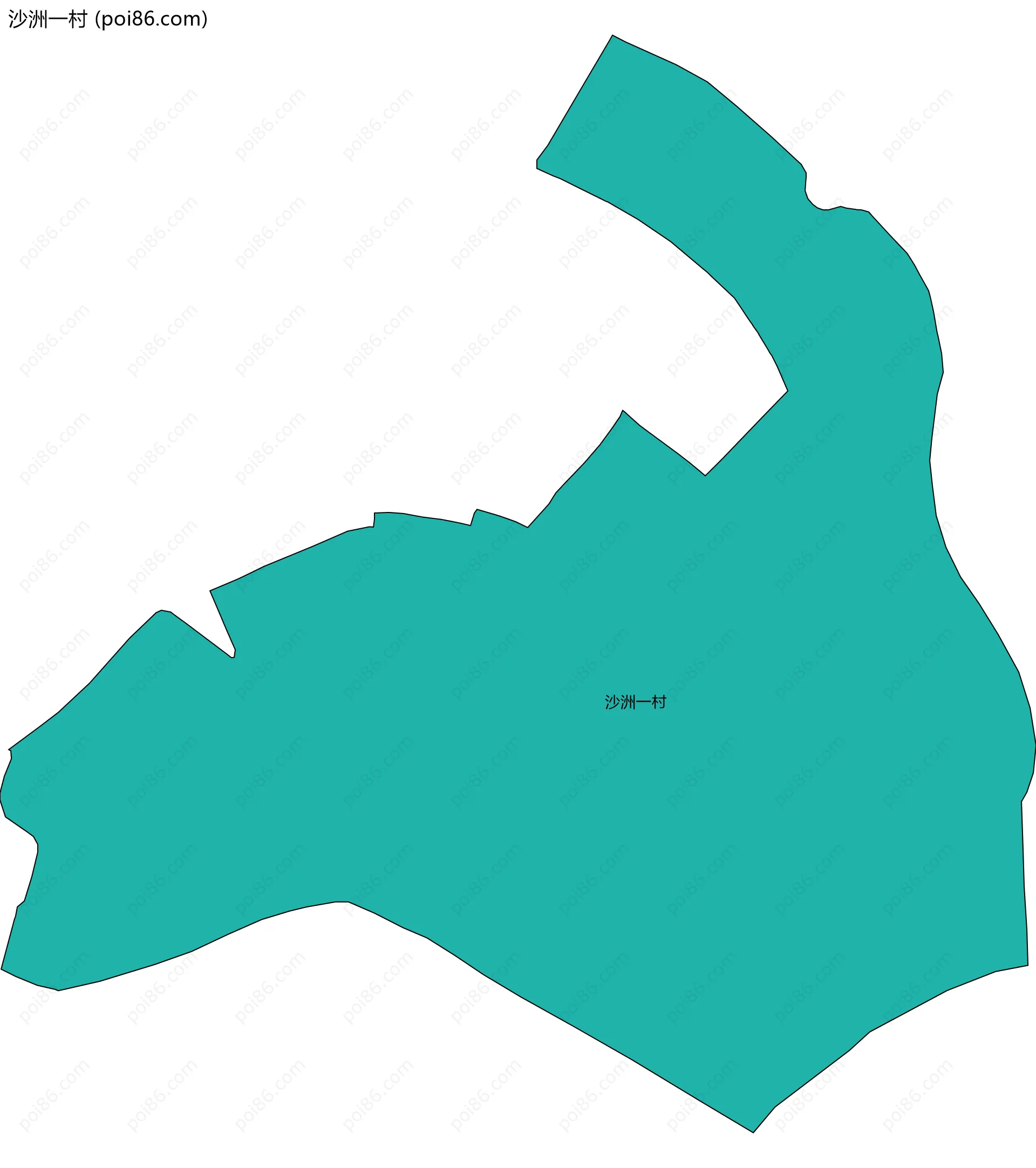 沙洲一村边界地图